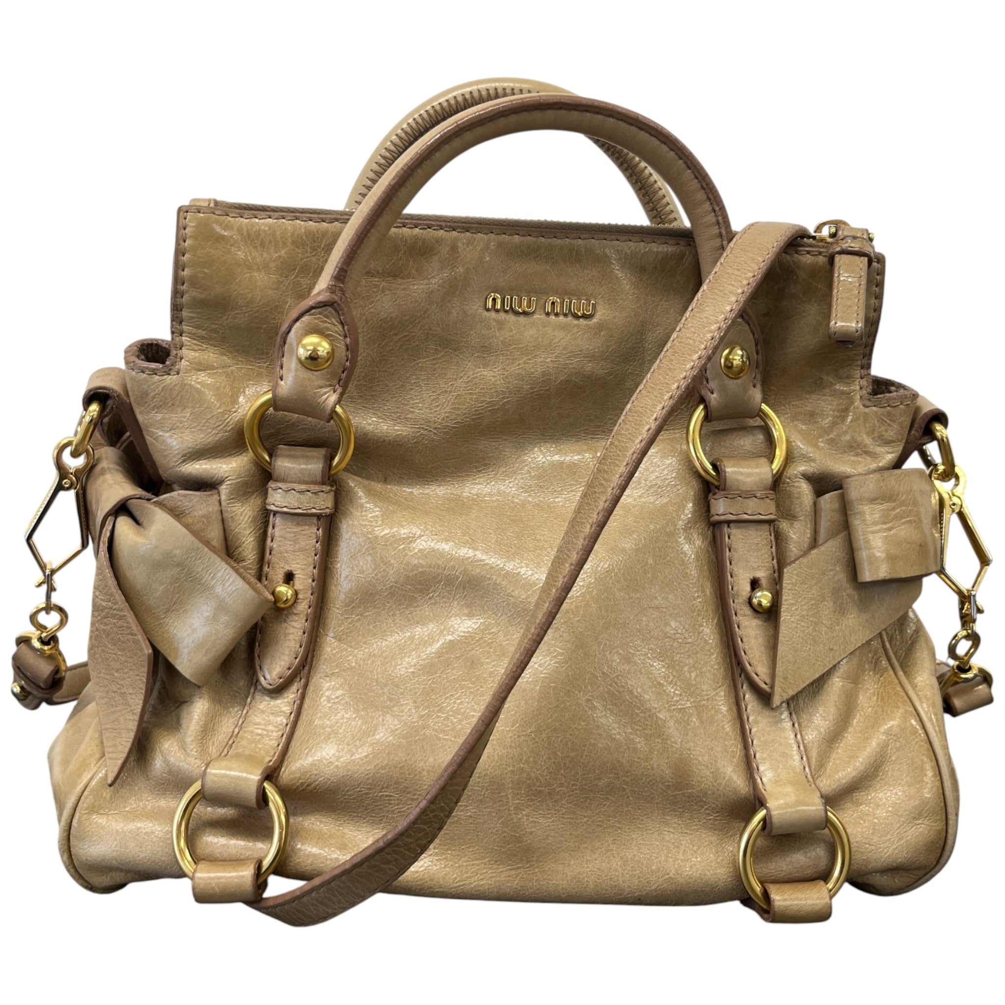 Women's Vitello Lux Handbag Beige