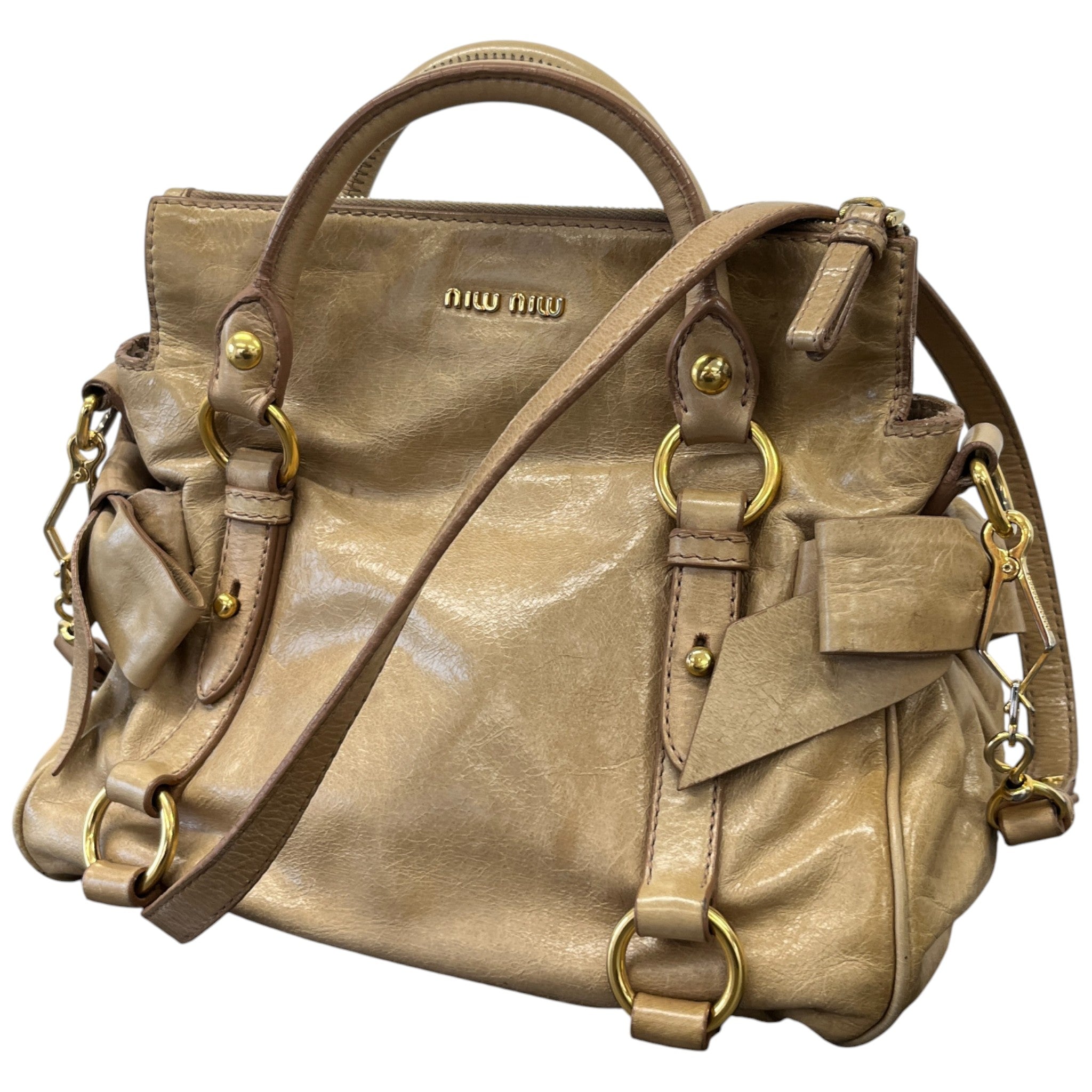 Women's Vitello Lux Handbag Beige