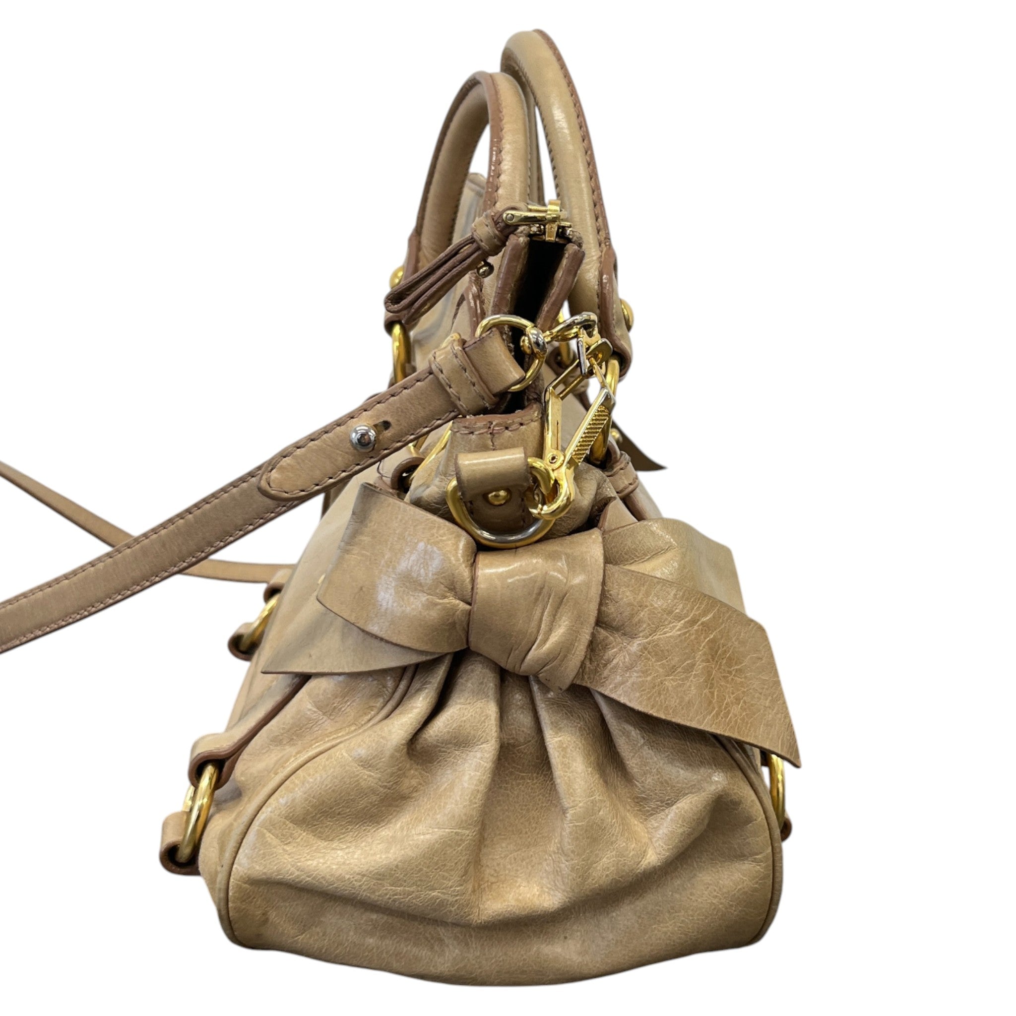 Women's Vitello Lux Handbag Beige