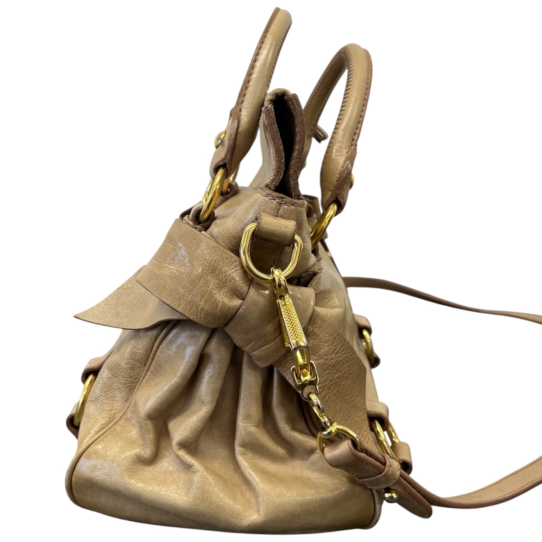 Women's Vitello Lux Handbag Beige