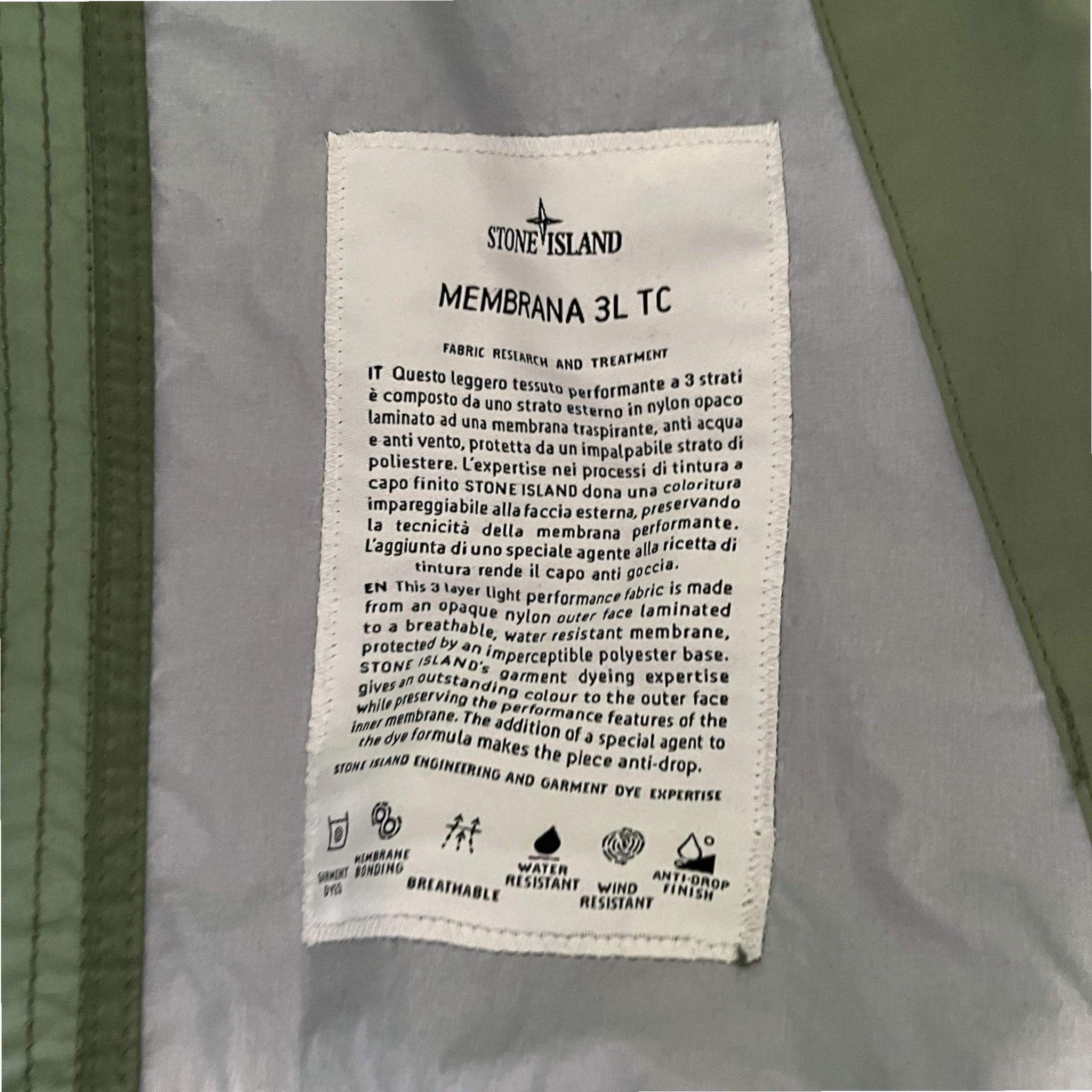 Men's 40723 Membrana Windbreaker Green Size M