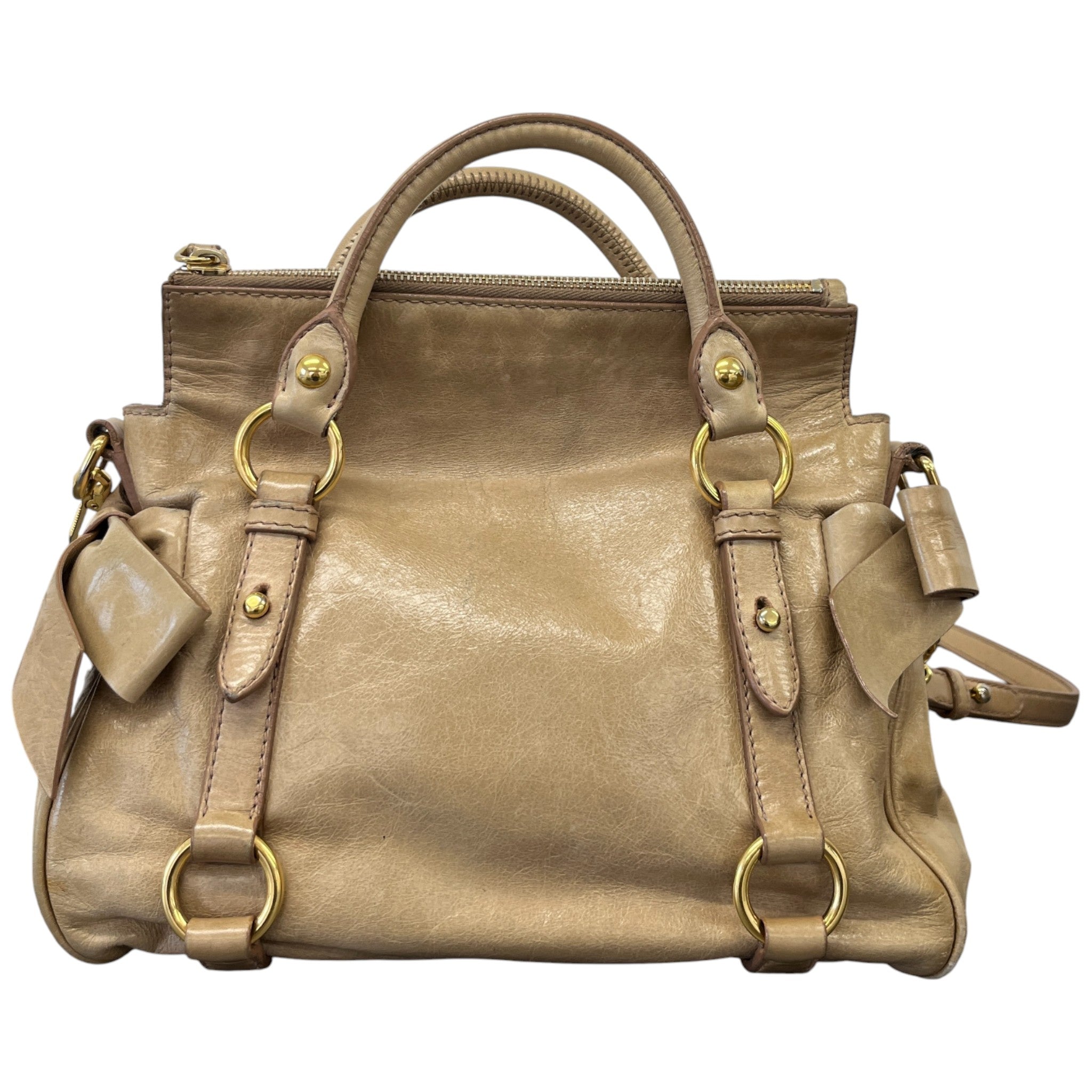 Women's Vitello Lux Handbag Beige