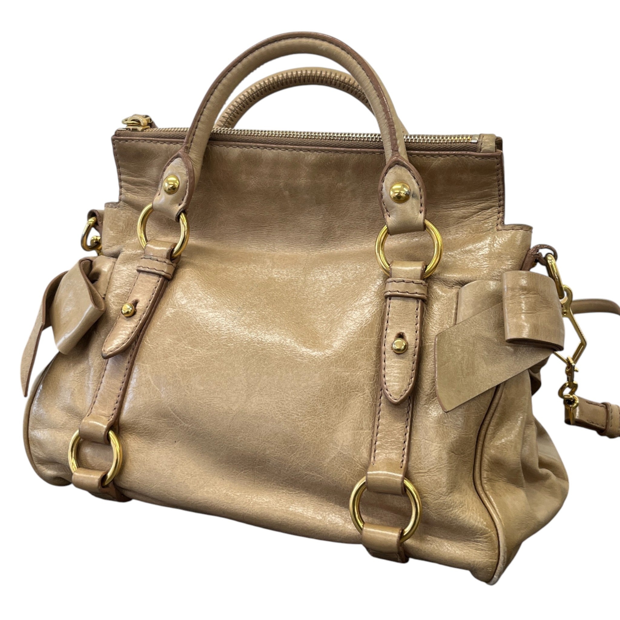 Women's Vitello Lux Handbag Beige