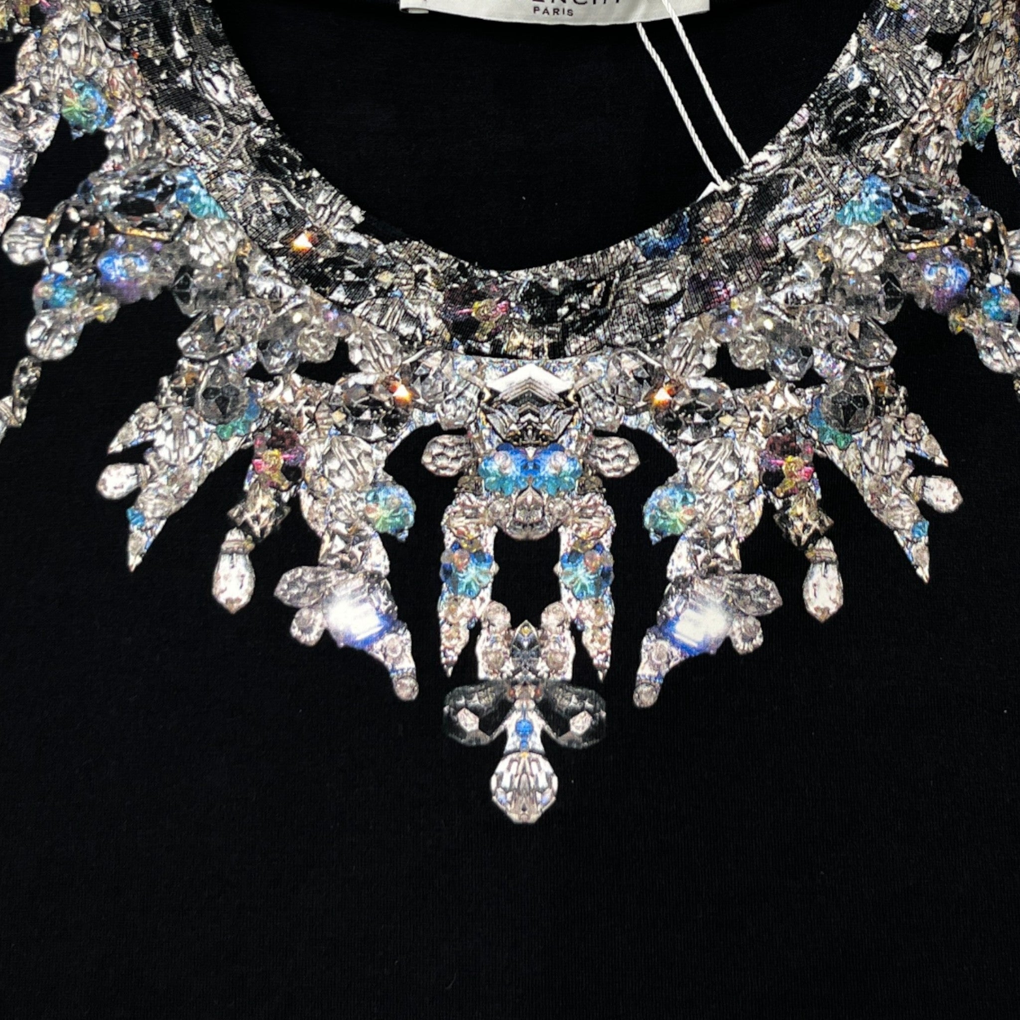 Men's Diamond Print T-Shirt Black Size L