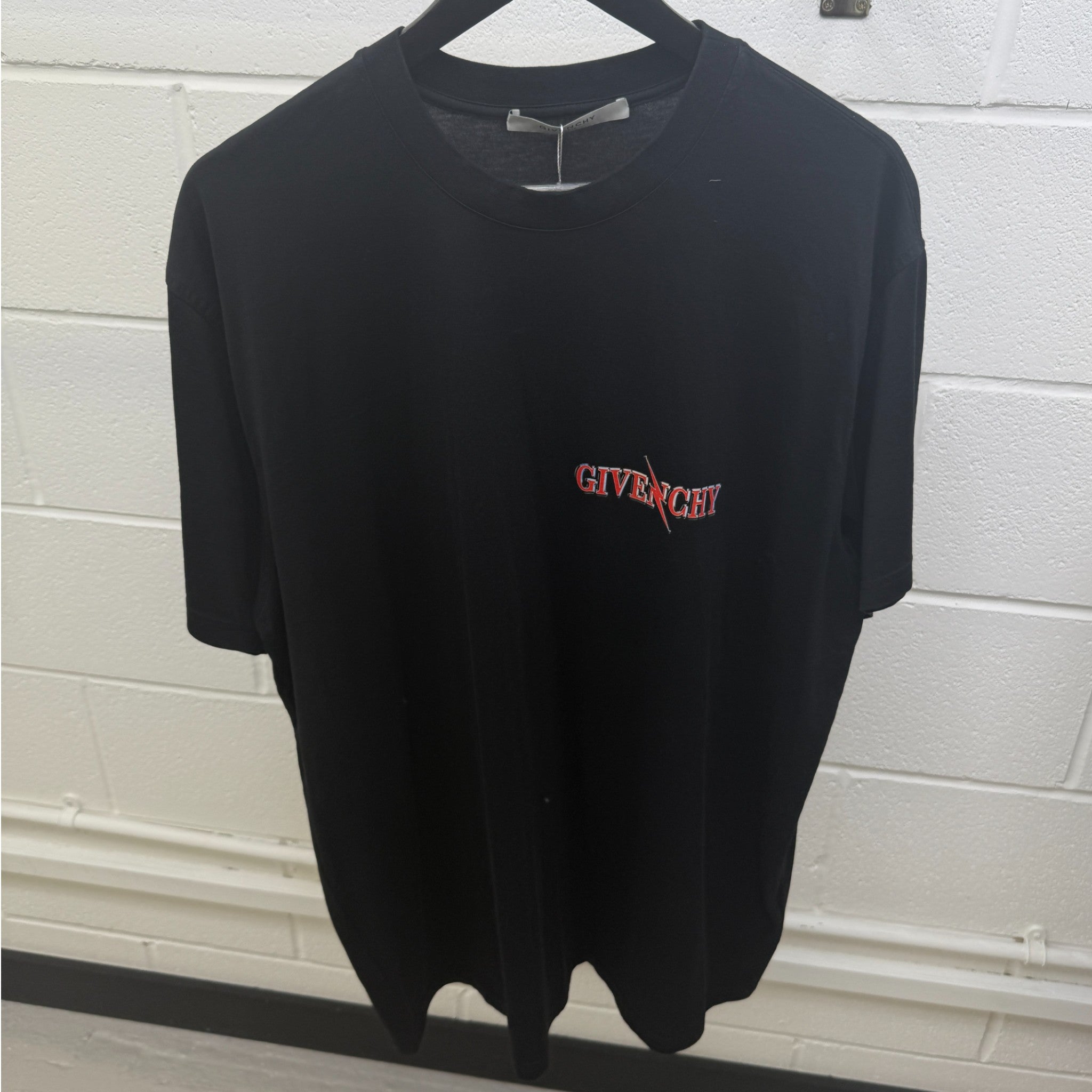 Men's Spell Out Logo T-Shirt Black Size L