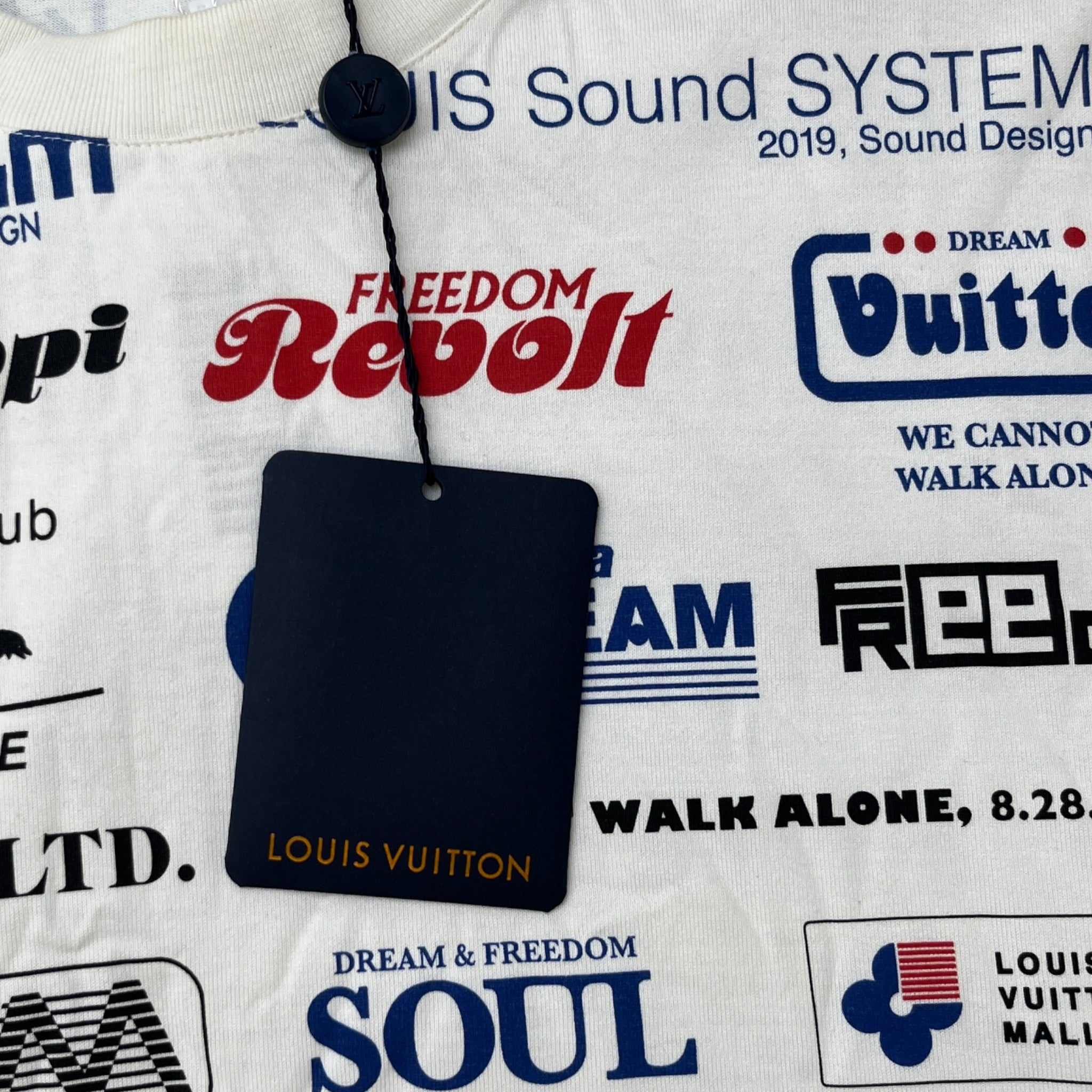 Men's Allover Logo T-Shirt White Size XL