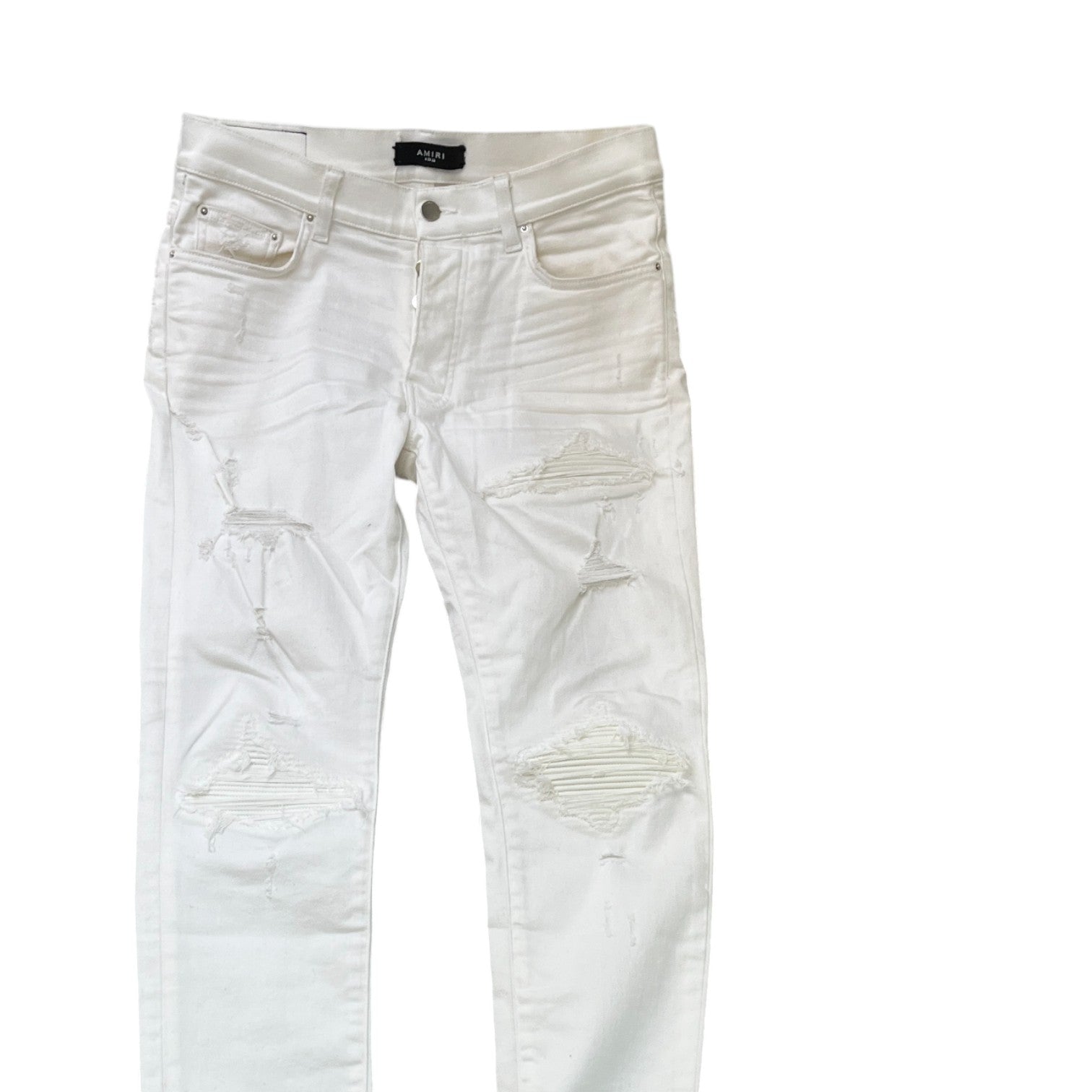 Men's Mx1 Distressed Jeans White Size Waist 32"
