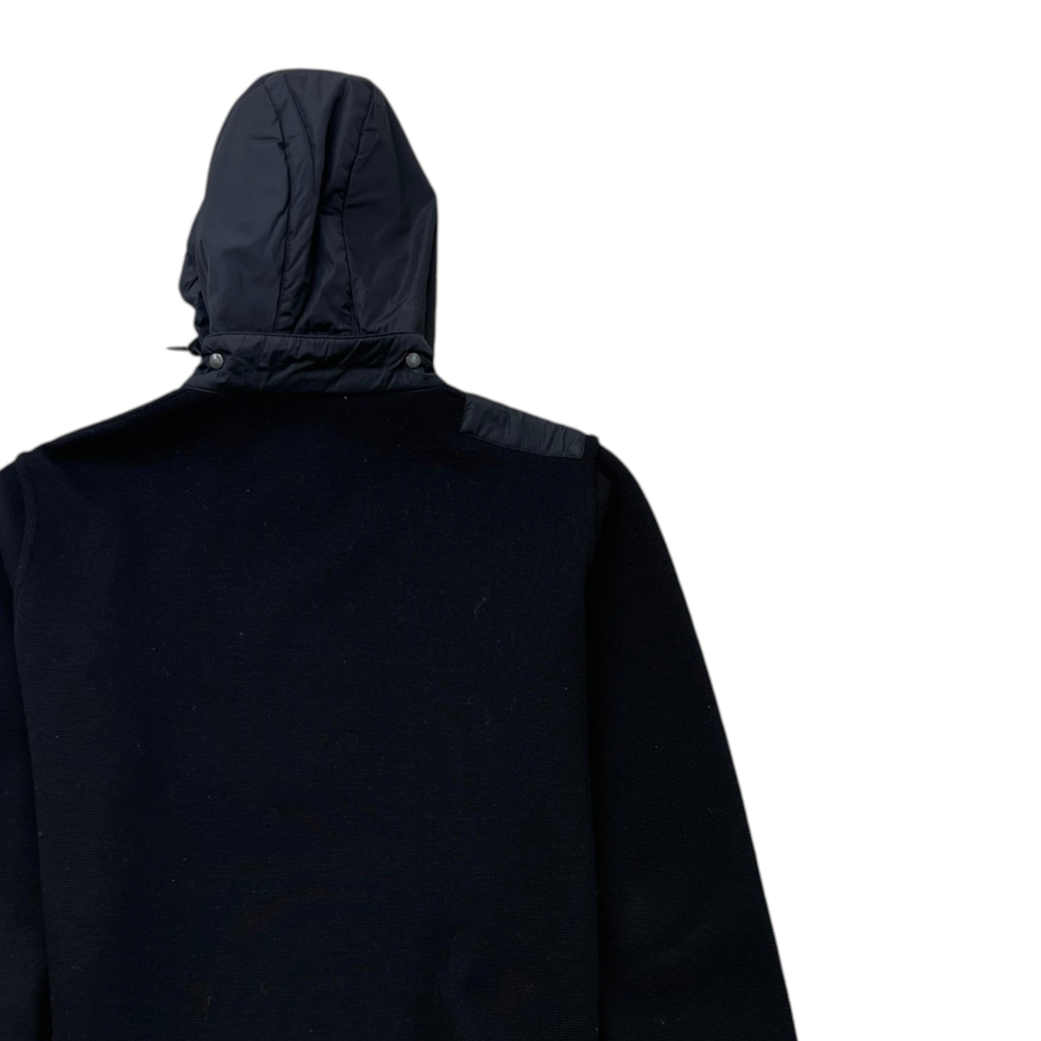 Men's 00S Nylon Zip Up Hoodie Black Size IT 50 / UK L
