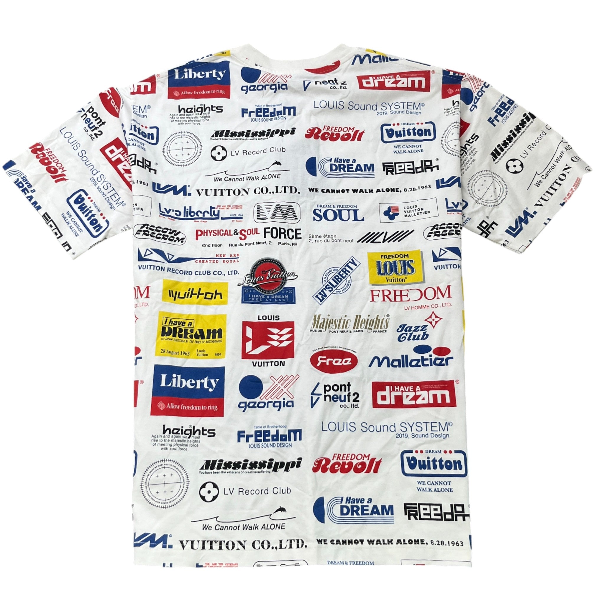 Men's Allover Logo T-Shirt White Size XL