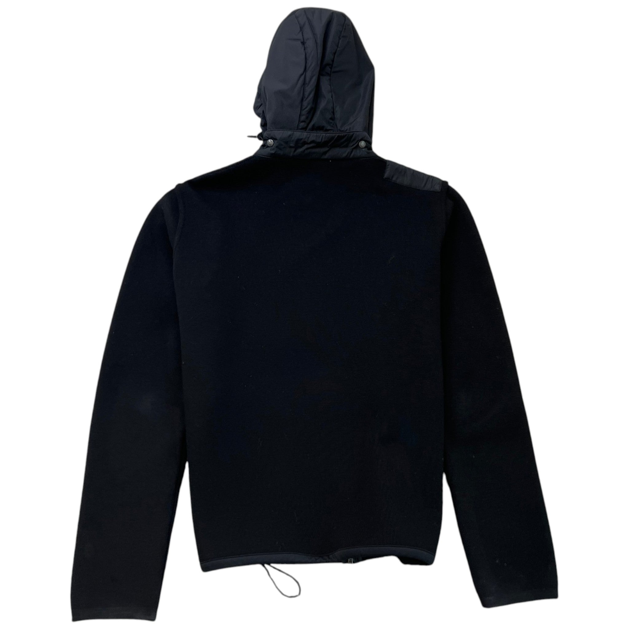 Men's 00S Nylon Zip Up Hoodie Black Size IT 50 / UK L