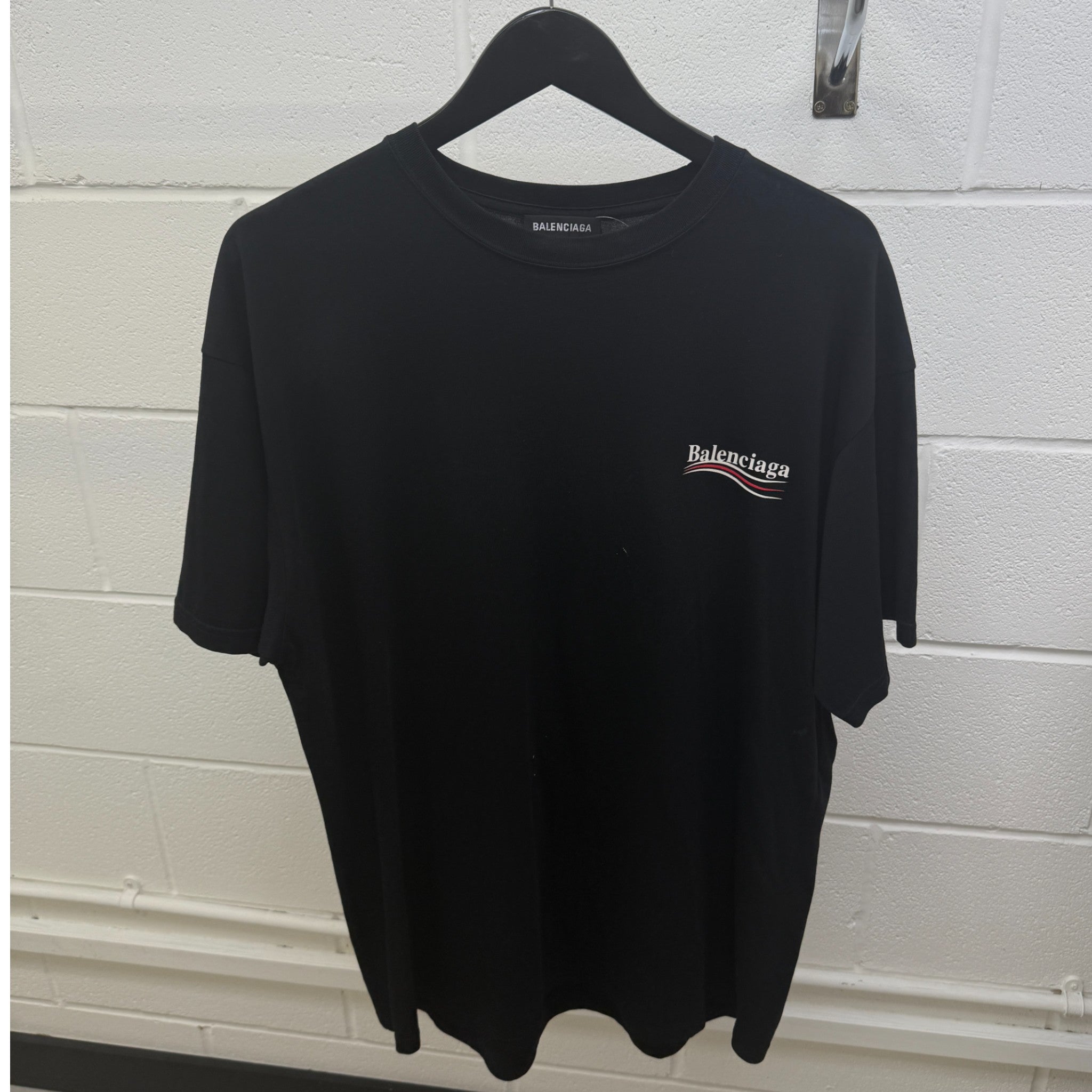 Men's Political Campaign T-Shirt Black Size M