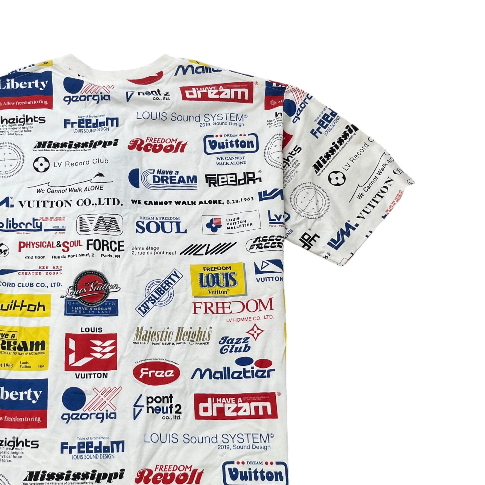 Men's Allover Logo T-Shirt White Size XL