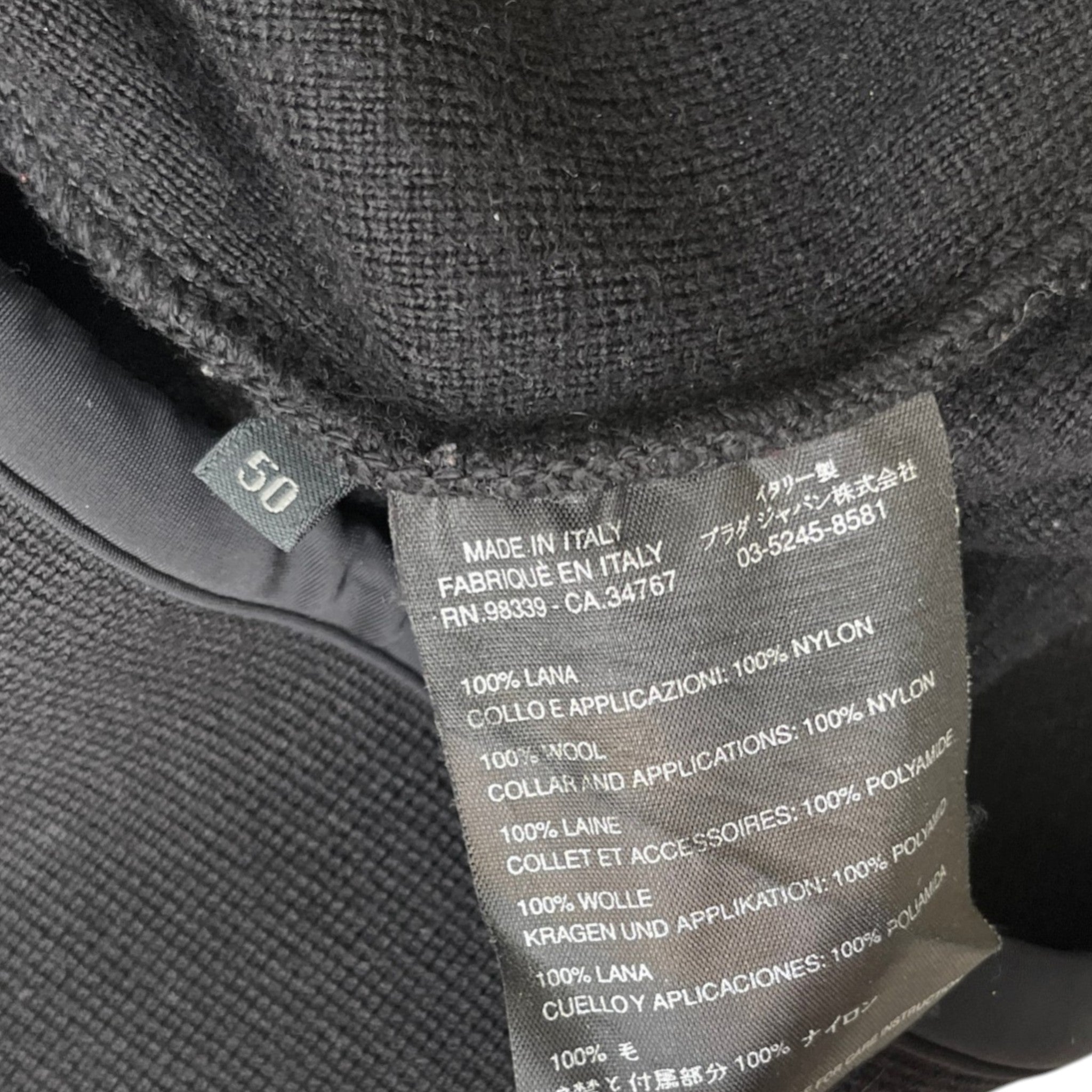 Men's 00S Nylon Zip Up Hoodie Black Size IT 50 / UK L