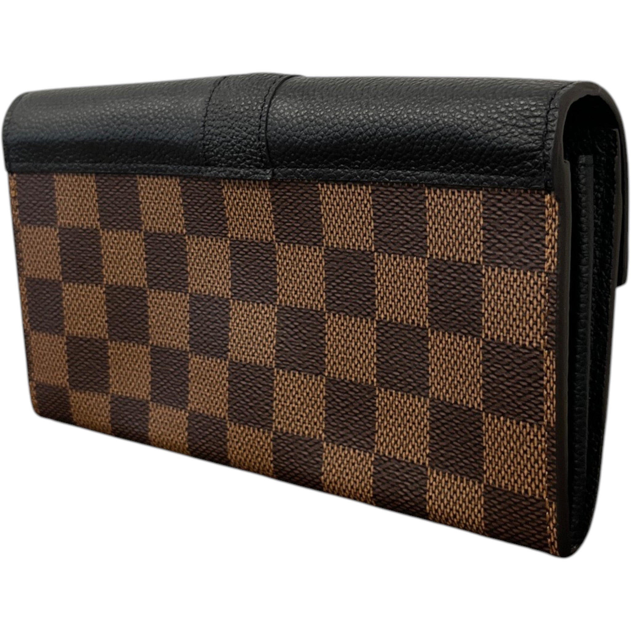 Women's Damier Ebene Clapton Wallet Black