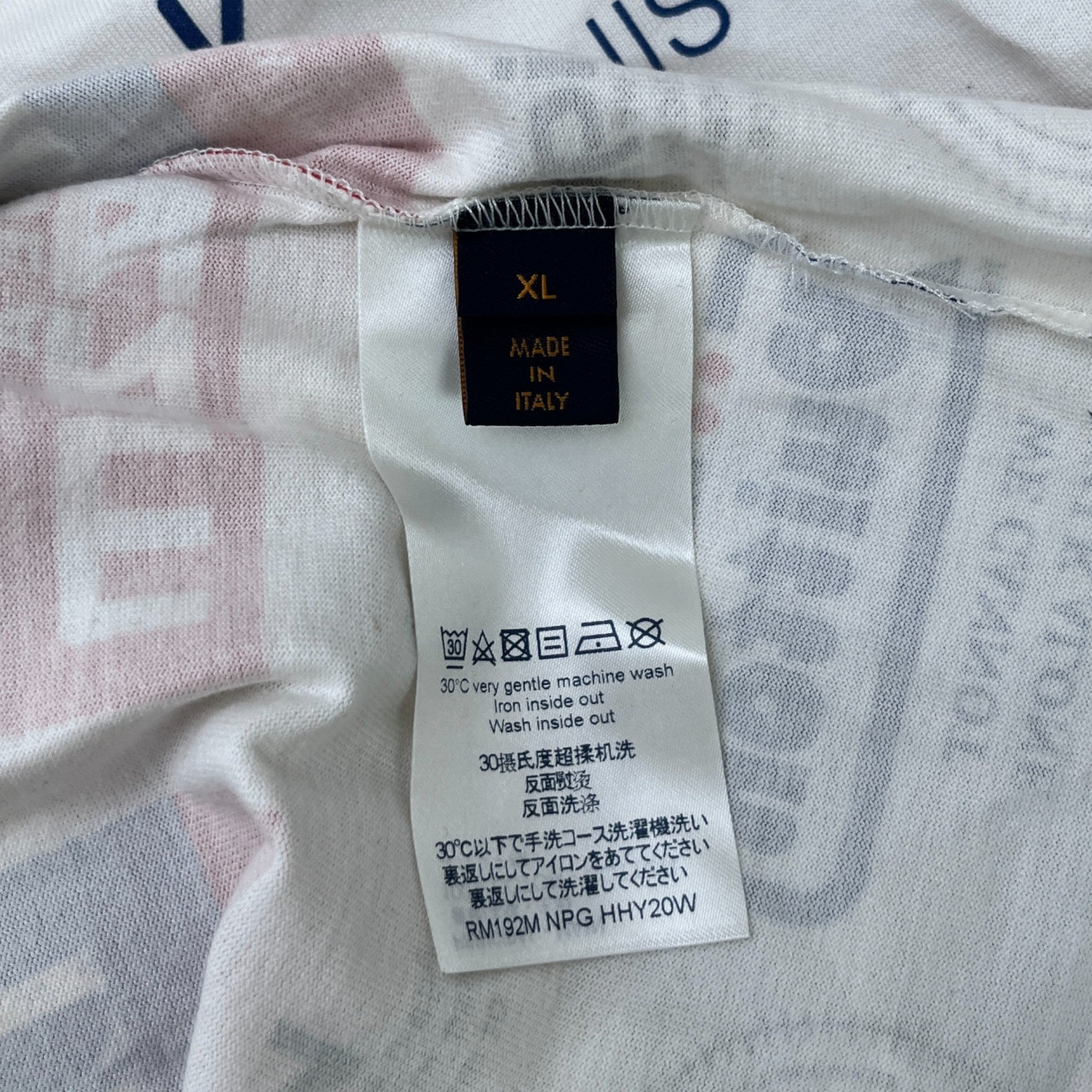 Men's Allover Logo T-Shirt White Size XL