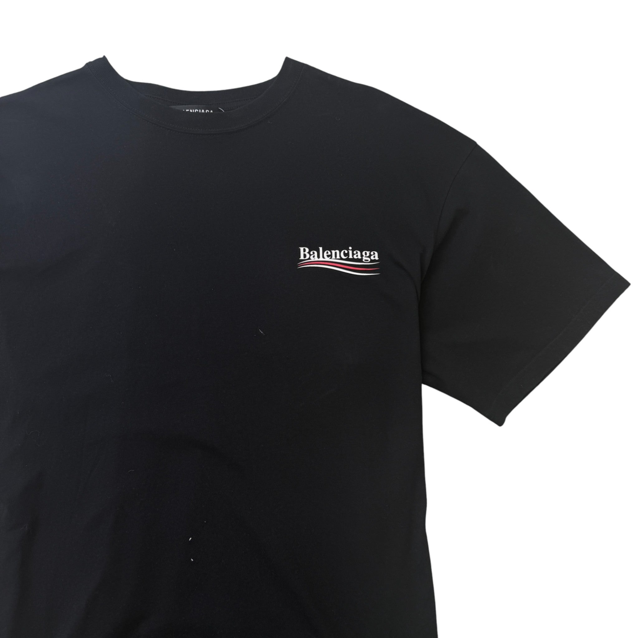 Men's Political Campaign T-Shirt Black Size M