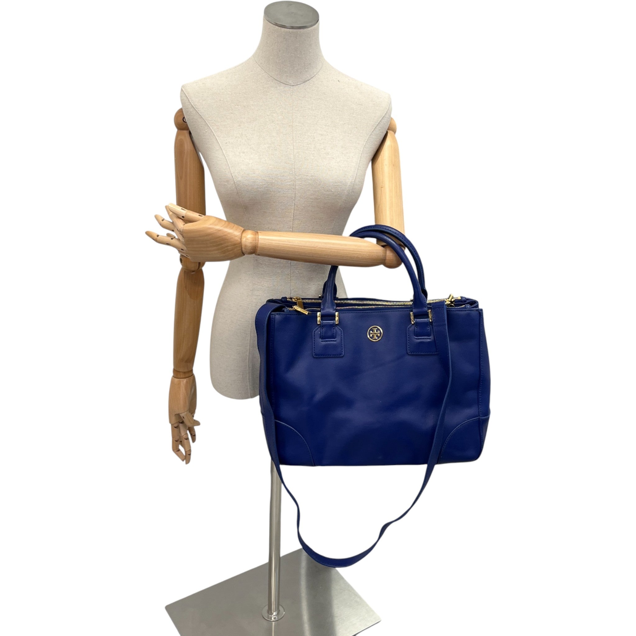 Women's Robinson Double Zip Handbag Blue