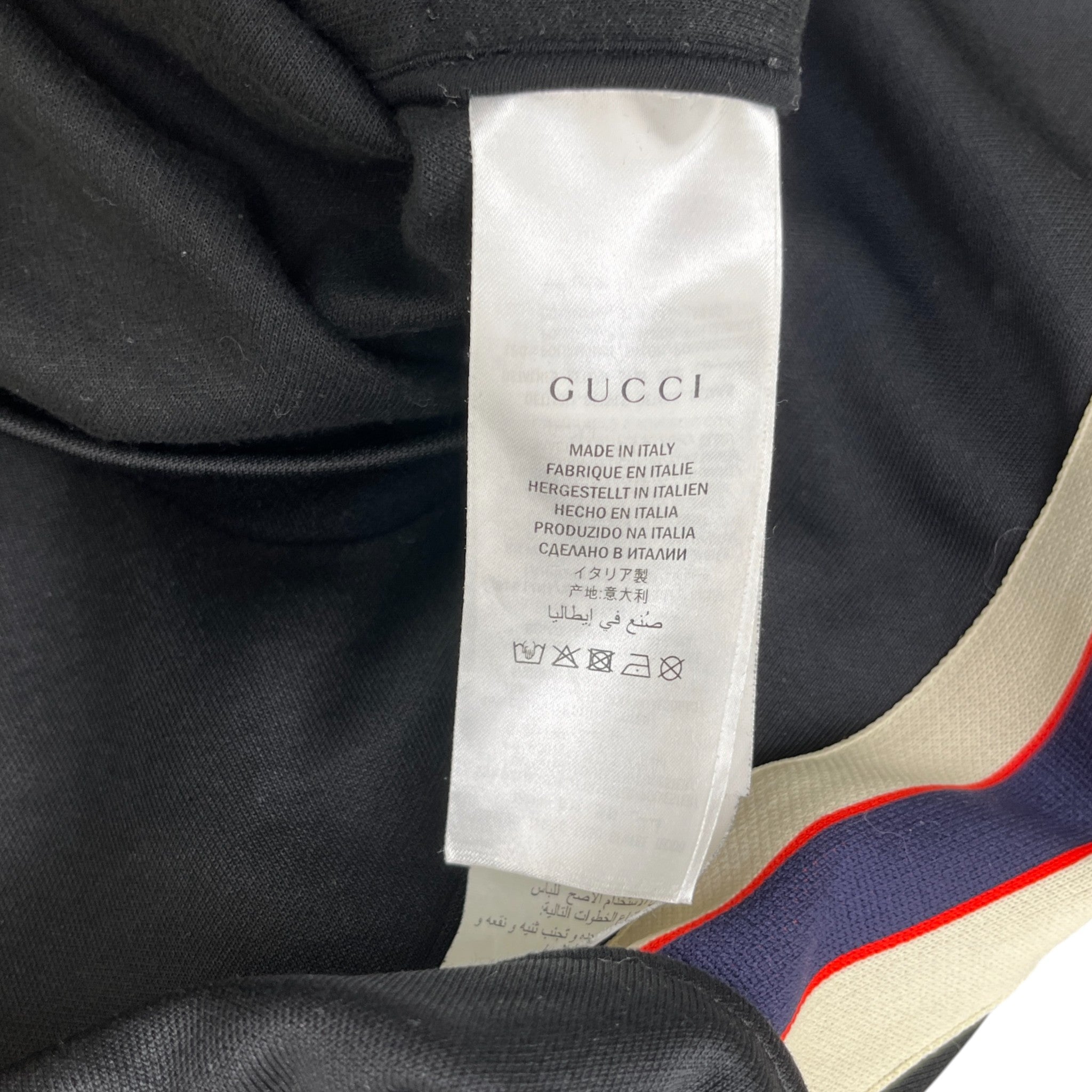 Men's Tape Logo Track Jacket Black Size S