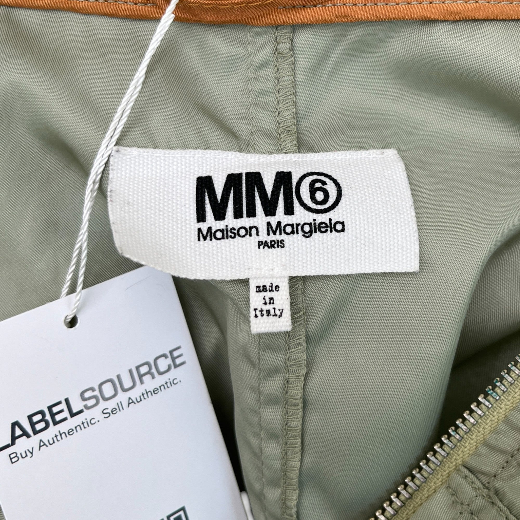 Men's Mm6 Long Bomber Jacket Green Size XL