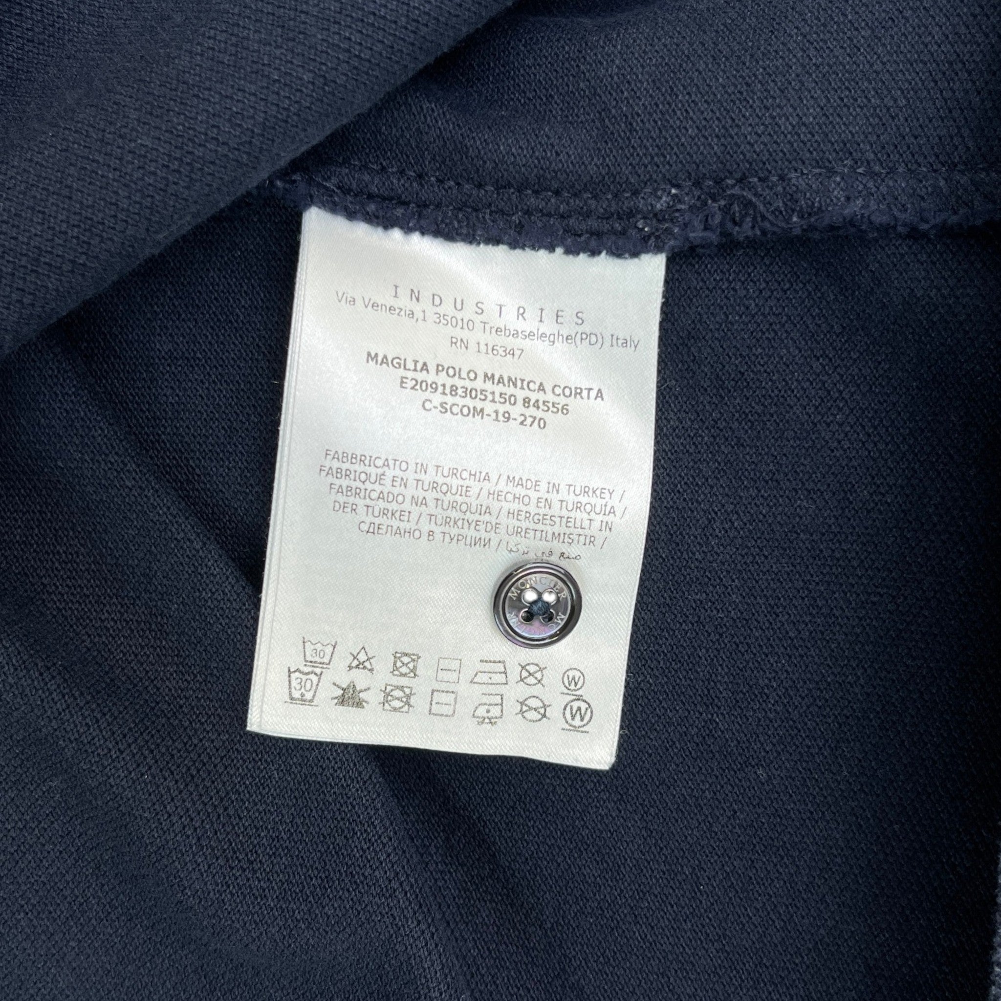 Men's Maglia Polo Shirt Navy Size XXL