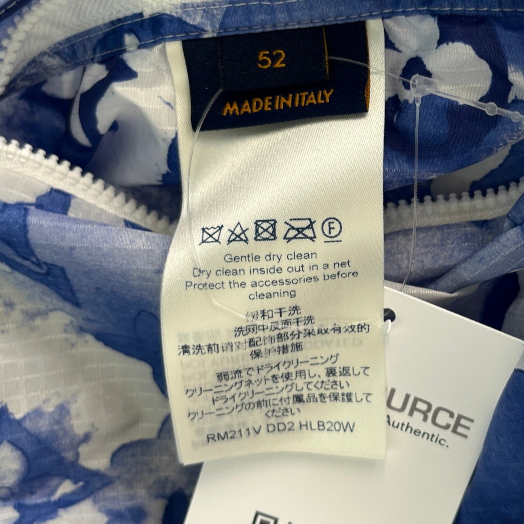 Men's Monogram Watercolor Windbreaker Blue Size IT 52 / XL