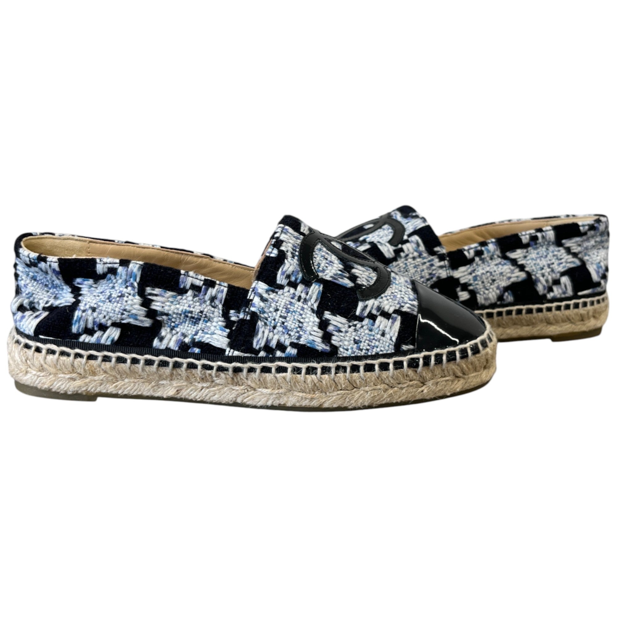 Women's Tweed Espadrilles Blue Size EU 37 / UK 4