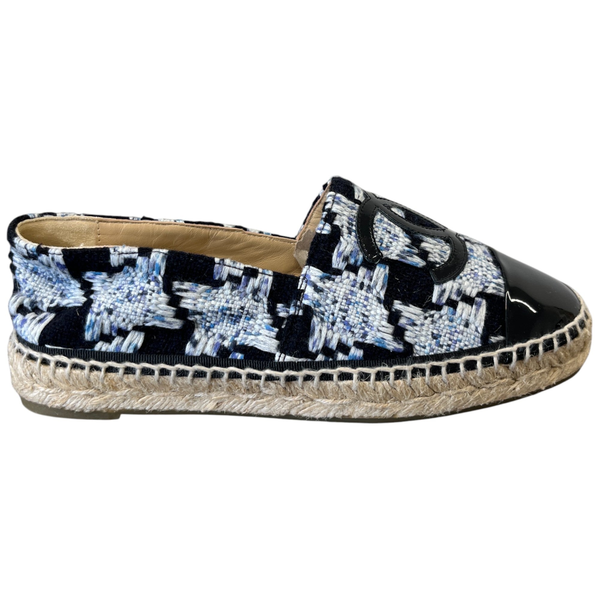 Women's Tweed Espadrilles Blue Size EU 37 / UK 4