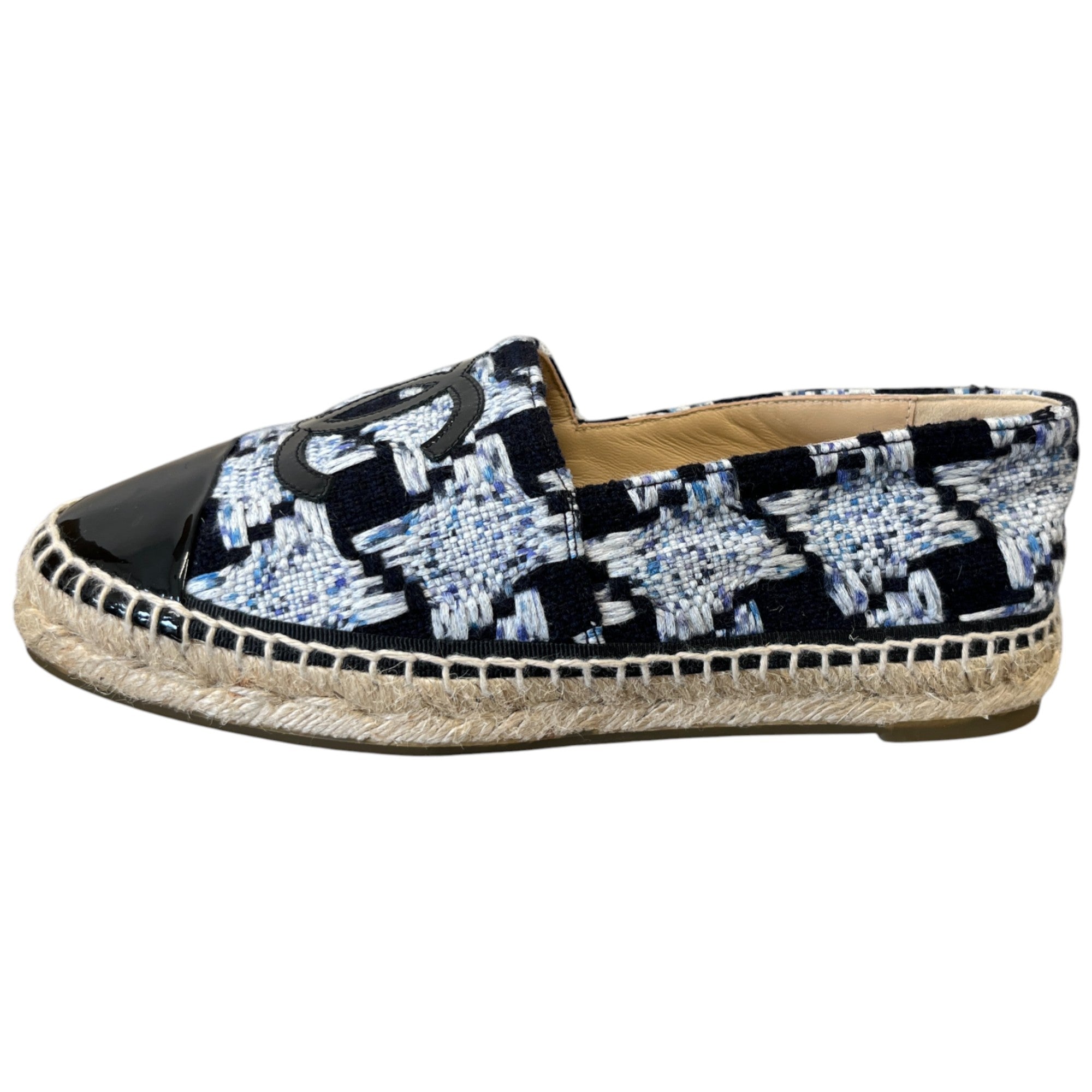 Women's Tweed Espadrilles Blue Size EU 37 / UK 4