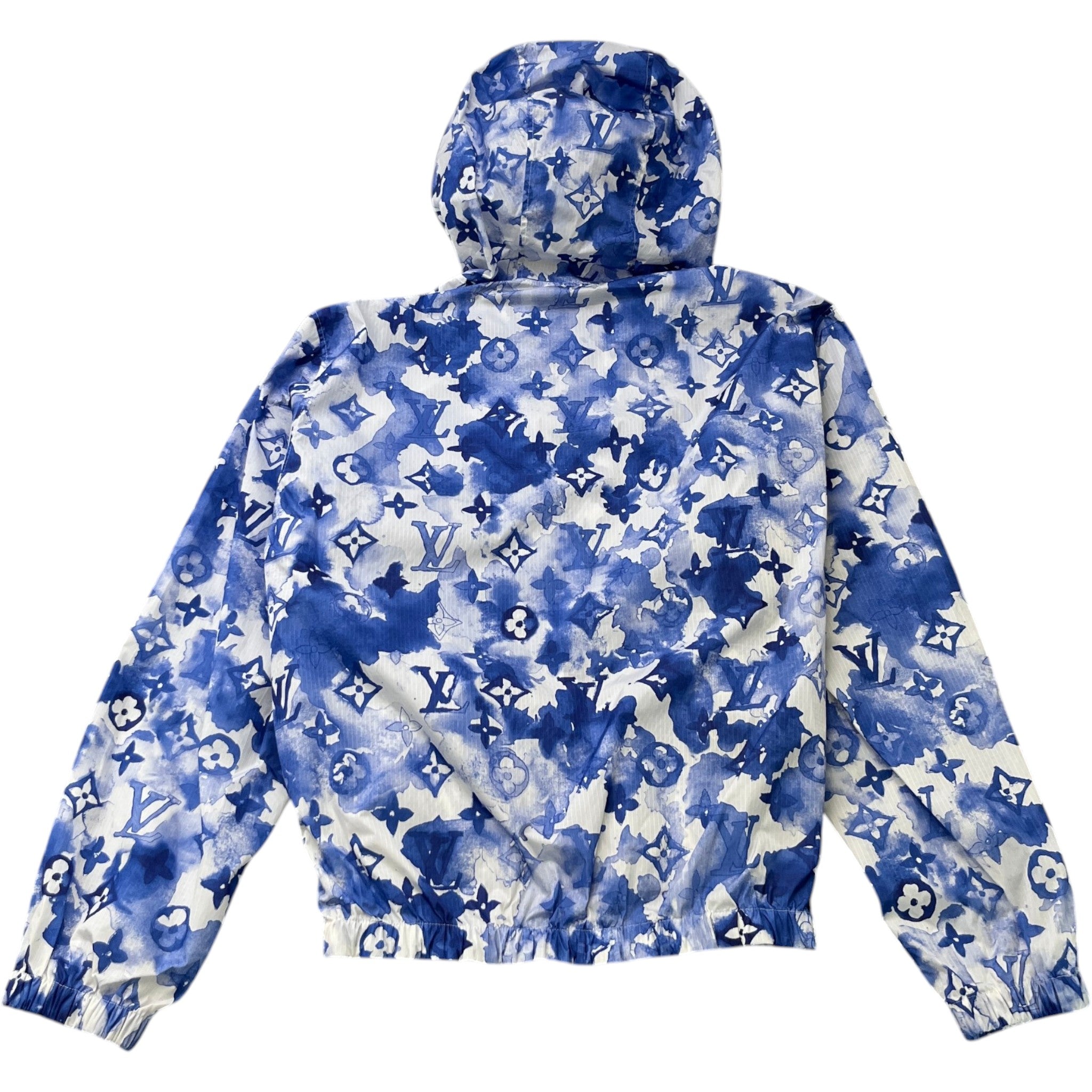 Men's Monogram Watercolor Windbreaker Blue Size IT 52 / XL