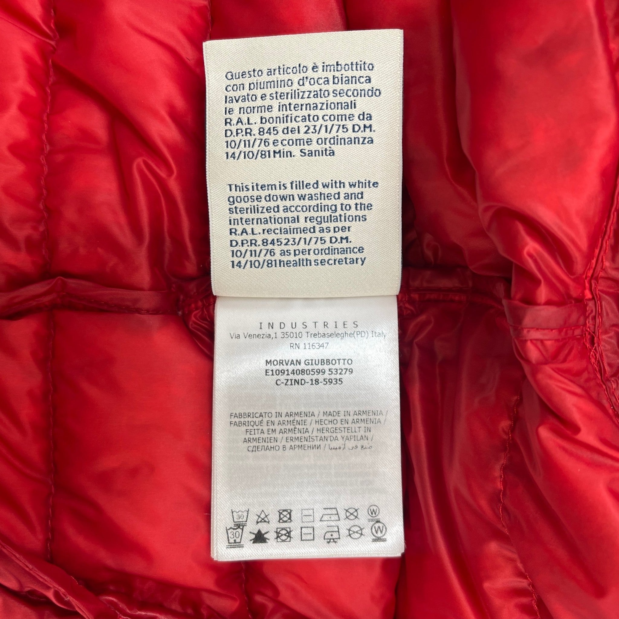 Men's Morvan Down Jacket Red Size 3 / L