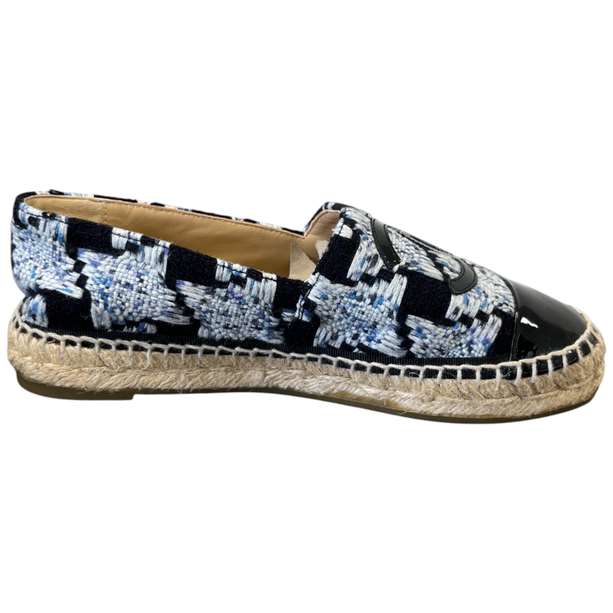 Women's Tweed Espadrilles Blue Size EU 37 / UK 4