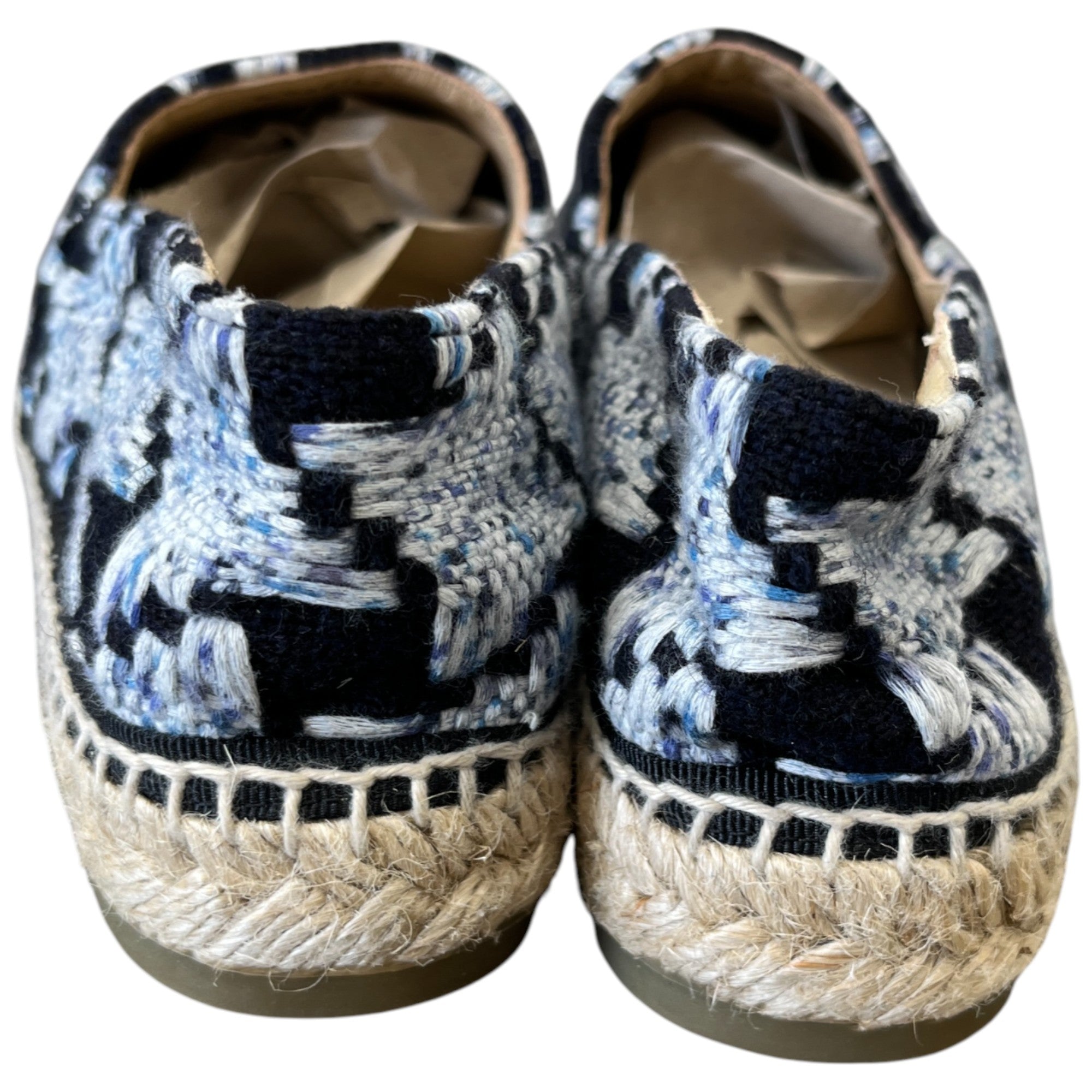 Women's Tweed Espadrilles Blue Size EU 37 / UK 4