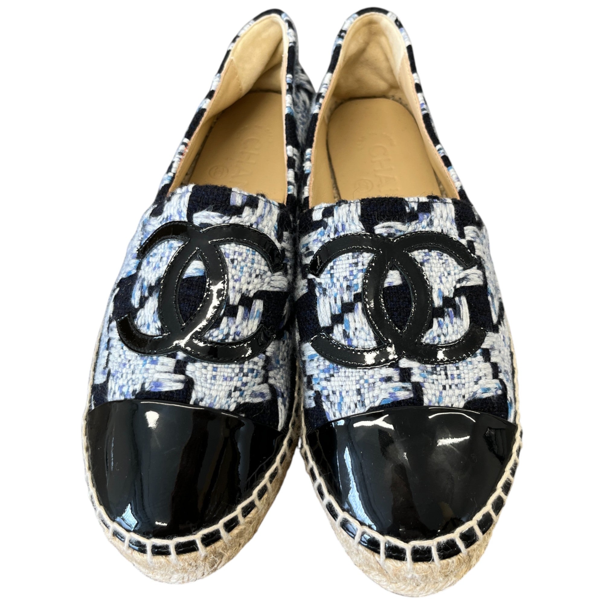 Women's Tweed Espadrilles Blue Size EU 37 / UK 4