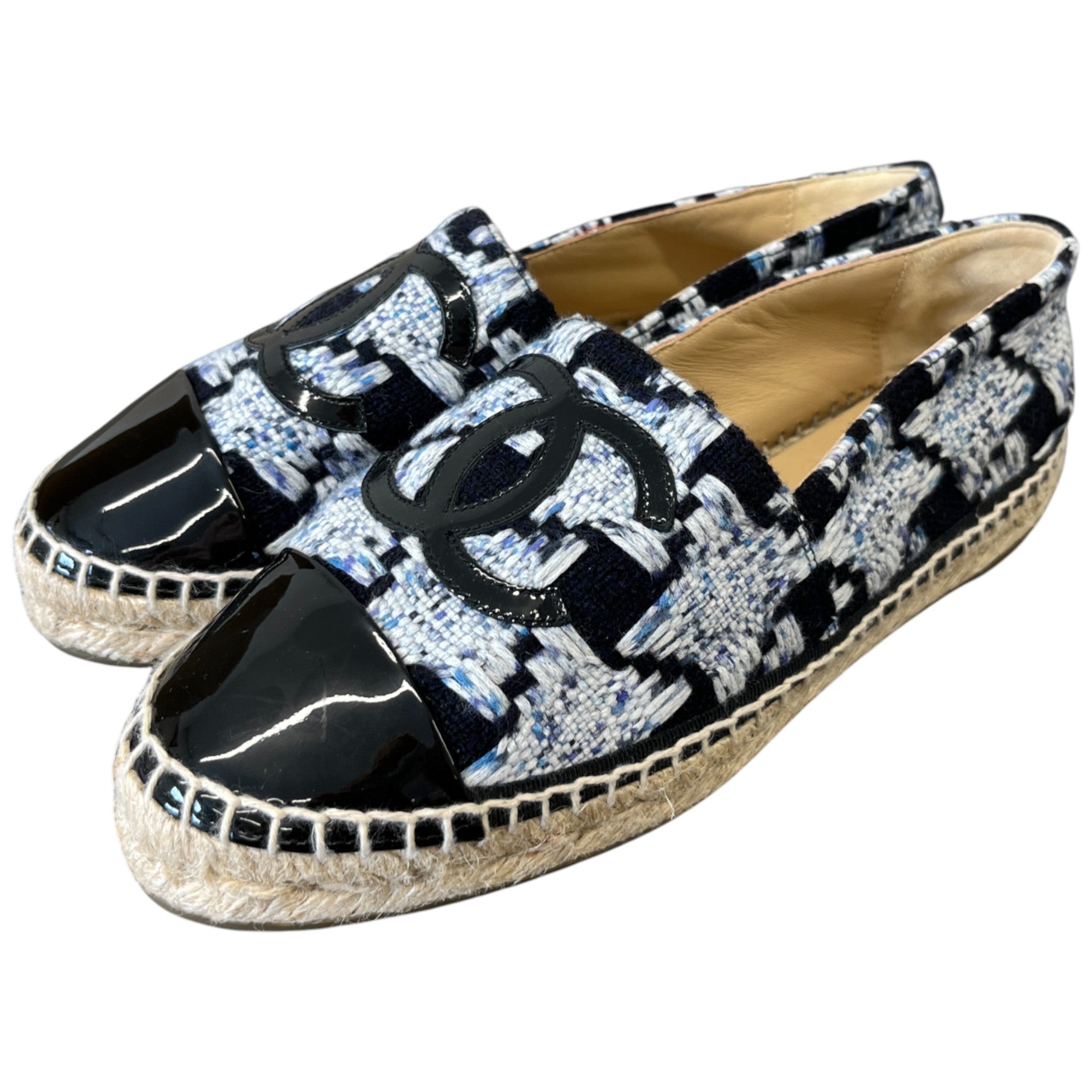 Women's Tweed Espadrilles Blue Size EU 37 / UK 4