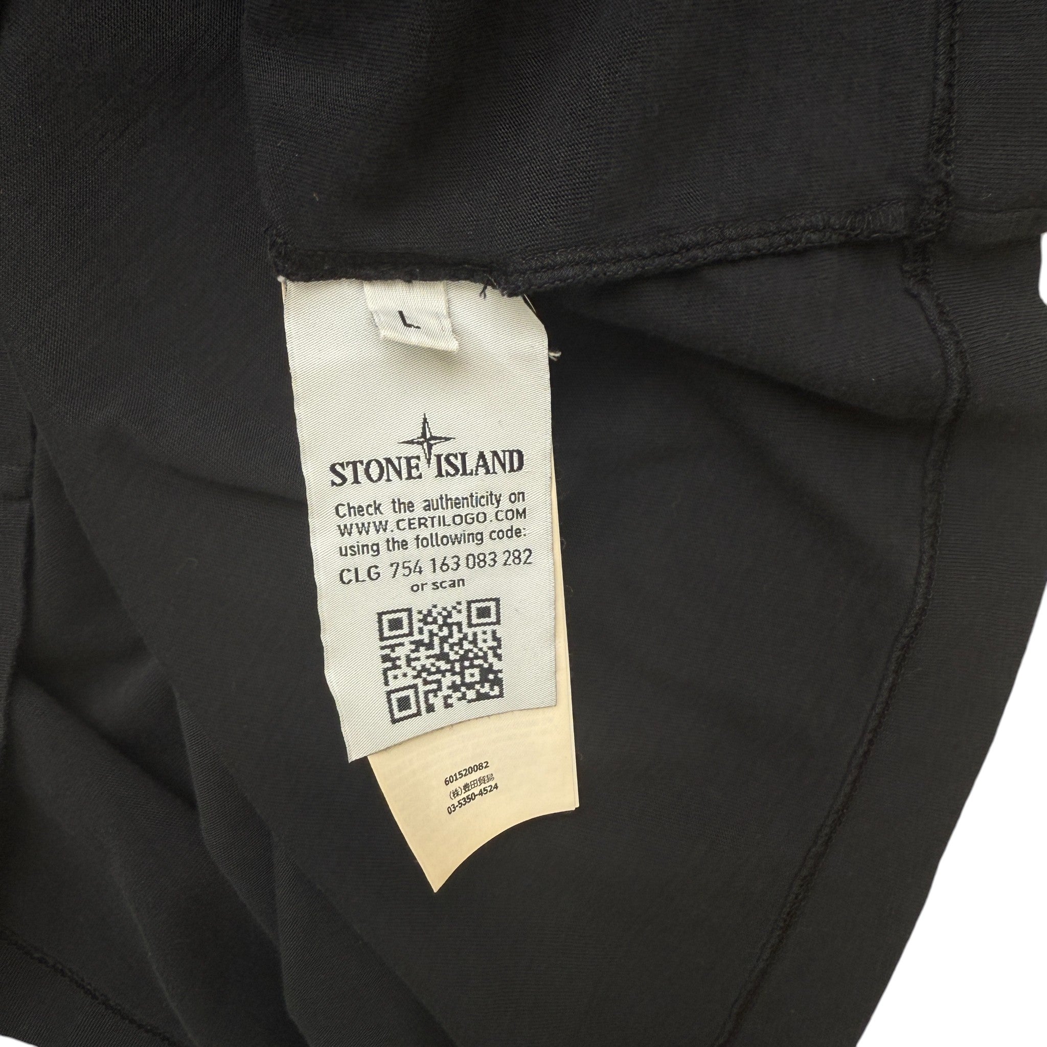 Men's Logo Print T-Shirt Black Size L