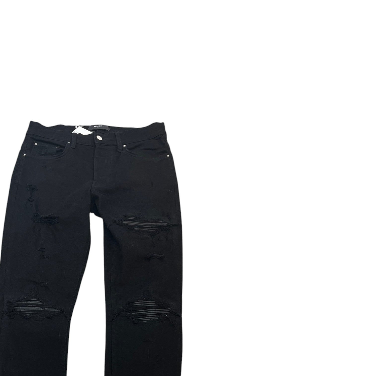 Men's Mx1 Distressed Jeans Black Size Waist 32"