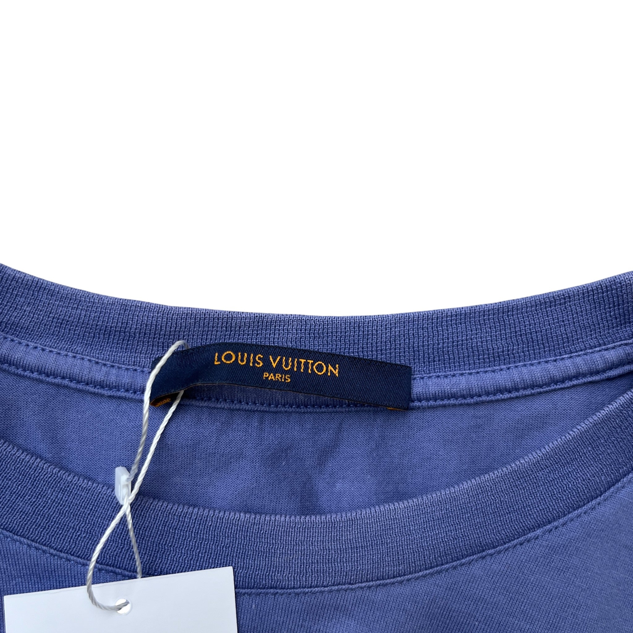 Men's Embroidered Logo T-Shirt Purple Size M