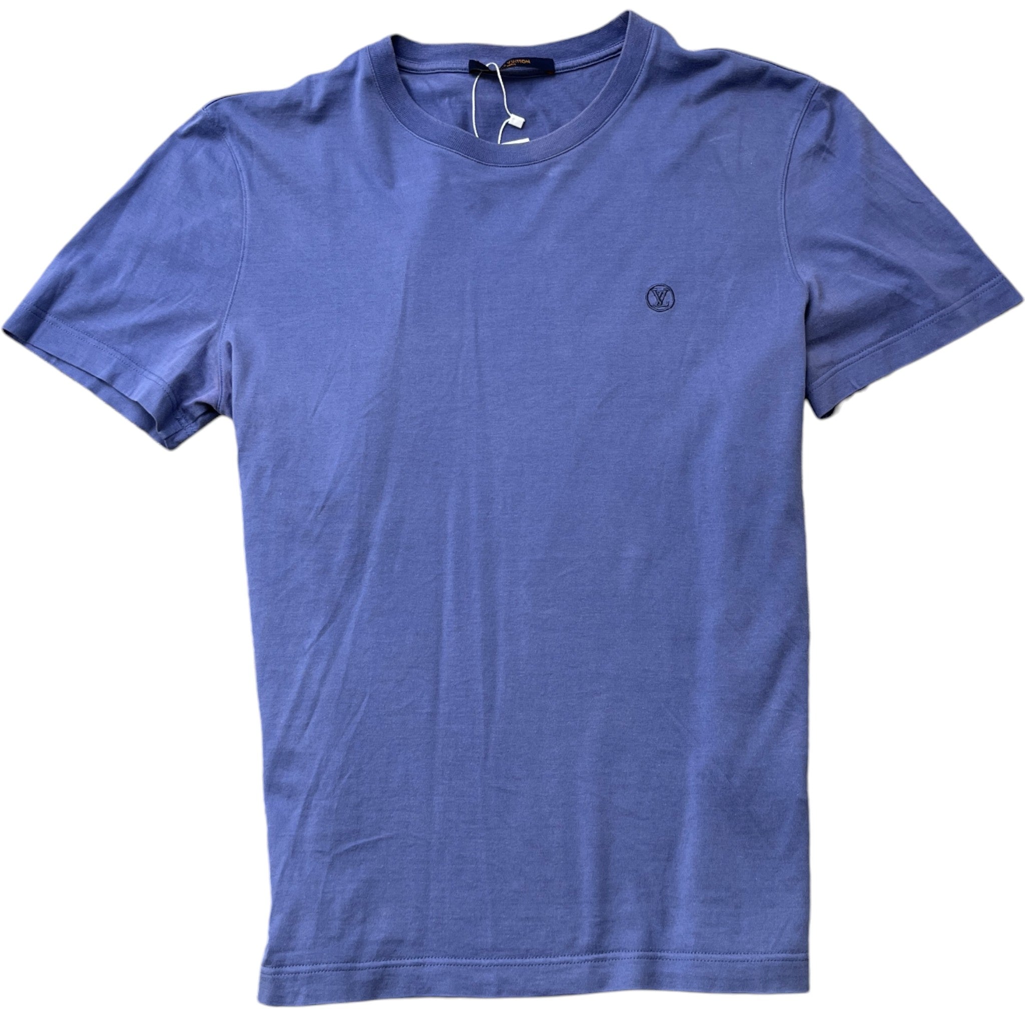 Men's Embroidered Logo T-Shirt Purple Size M