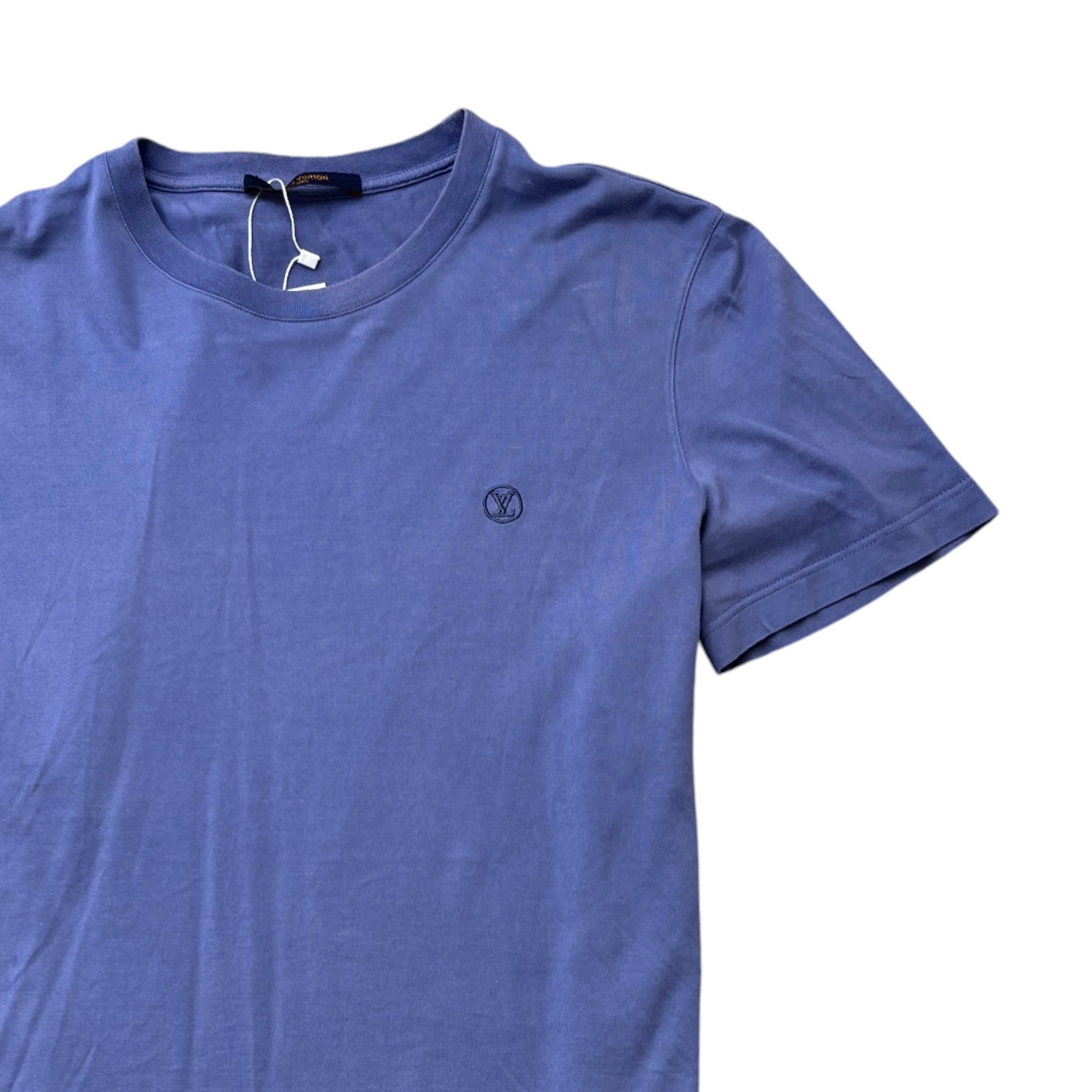 Men's Embroidered Logo T-Shirt Purple Size M