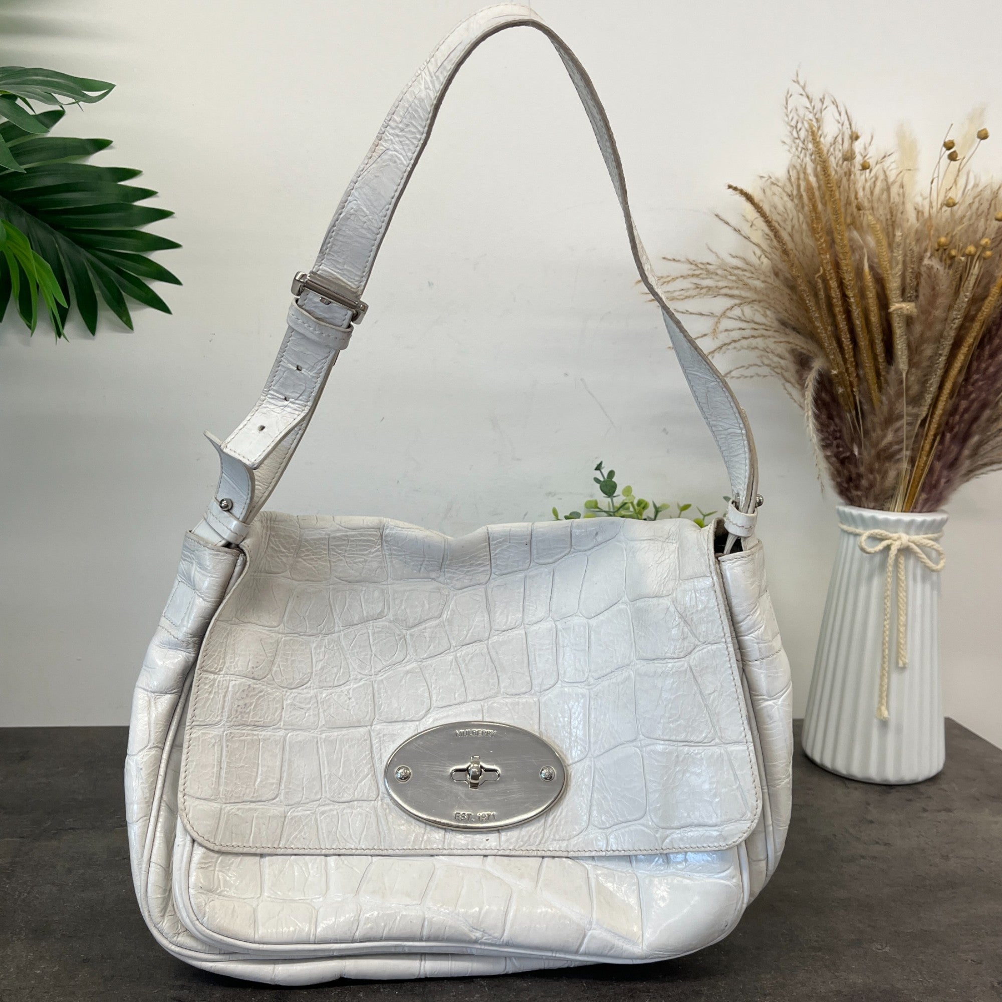 Women's Lily Messenger Bag White