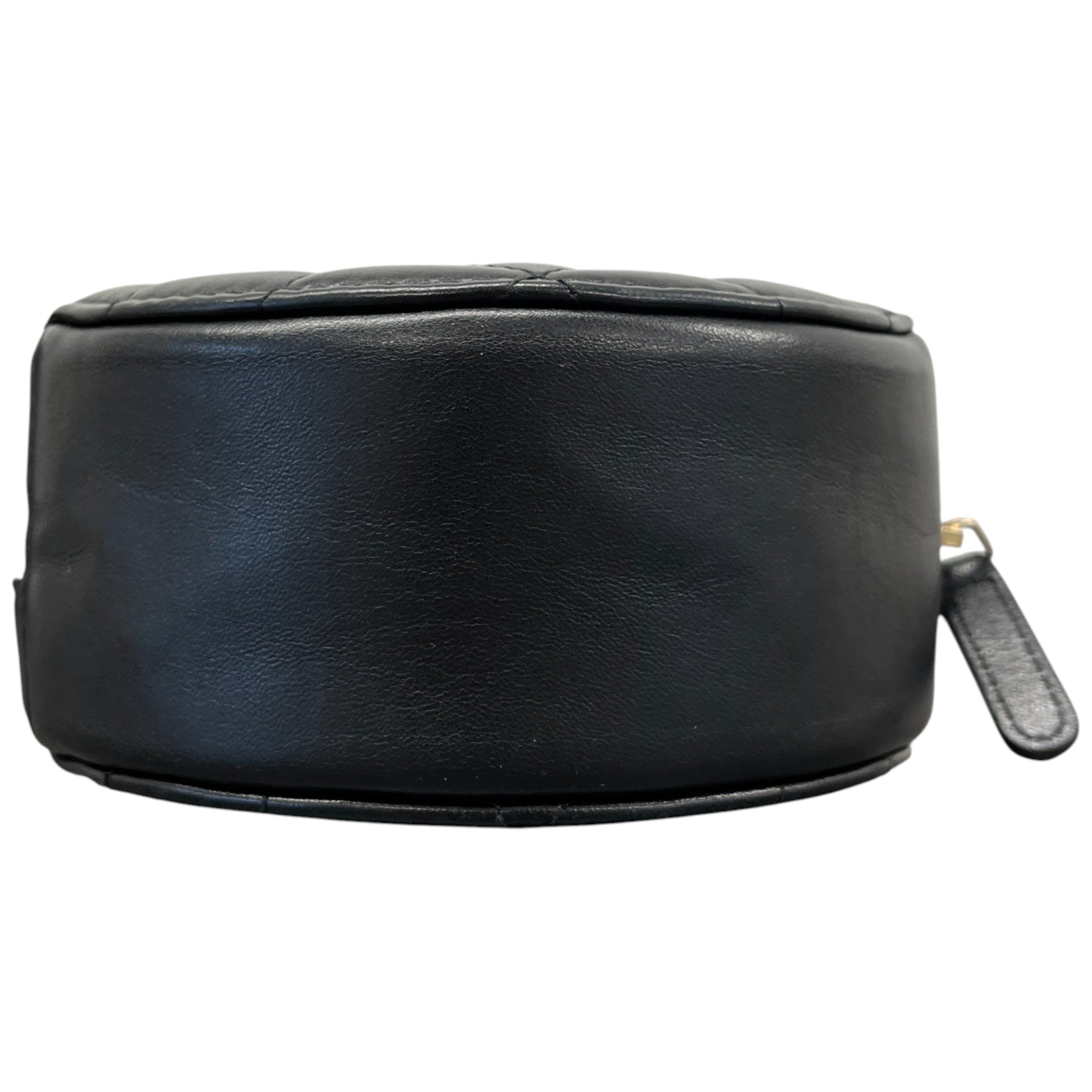 Women's Round Mini Lambskin Handbag Black