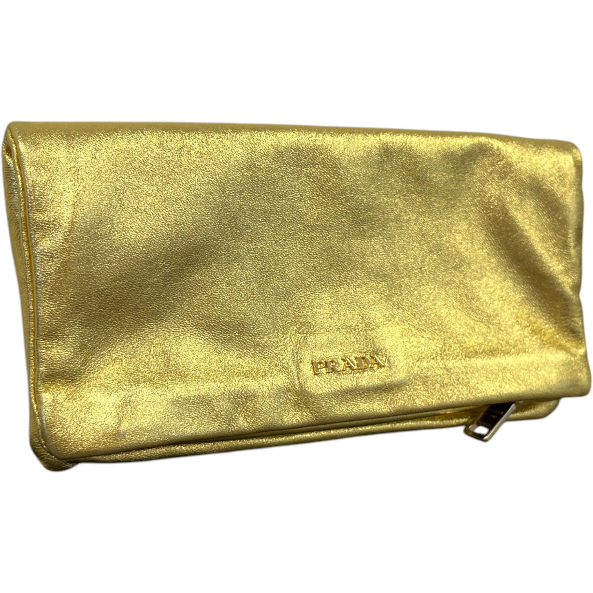 Women's Metallic Envelope Clutch Gold