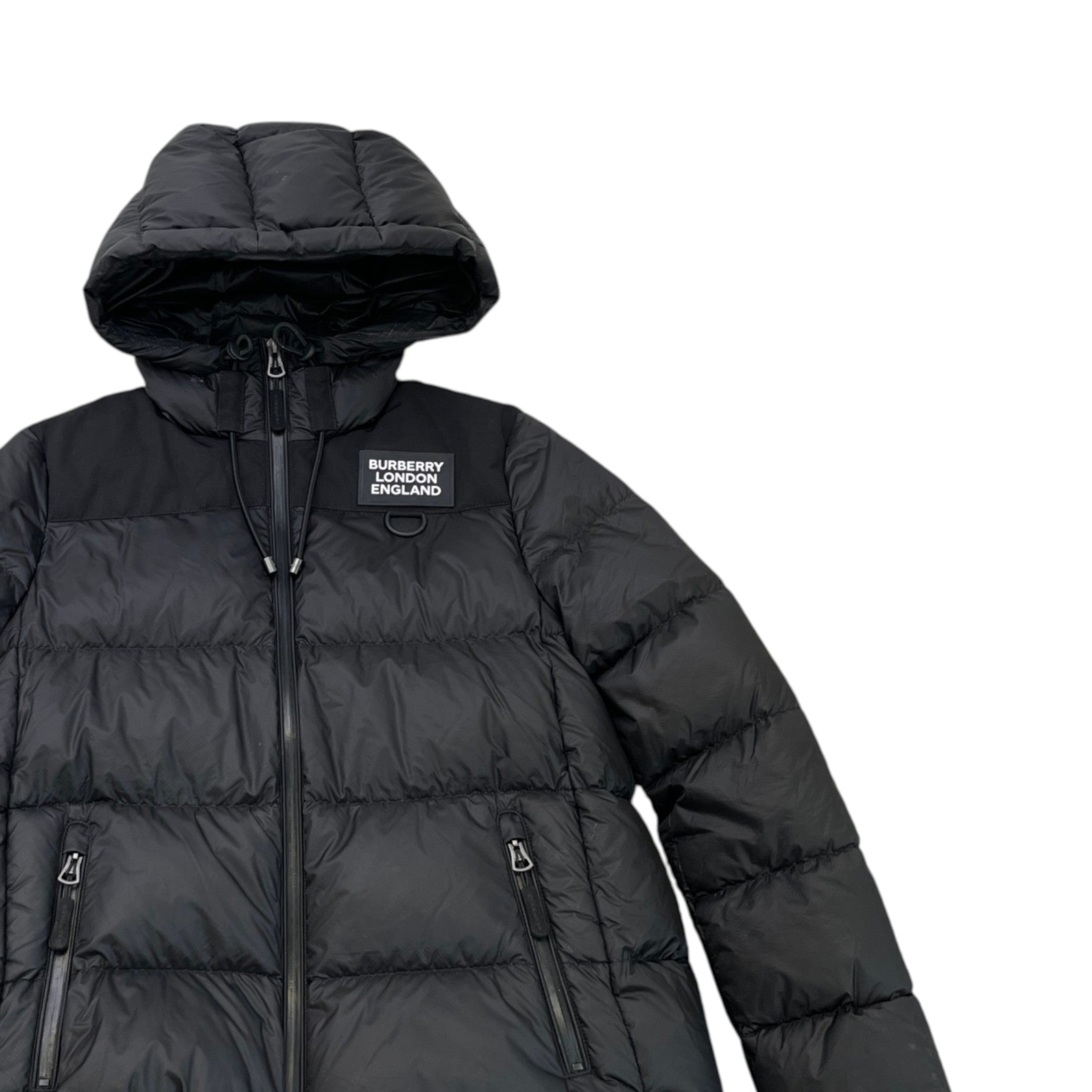 Women's Logo Patch Down Jacket Black Size S