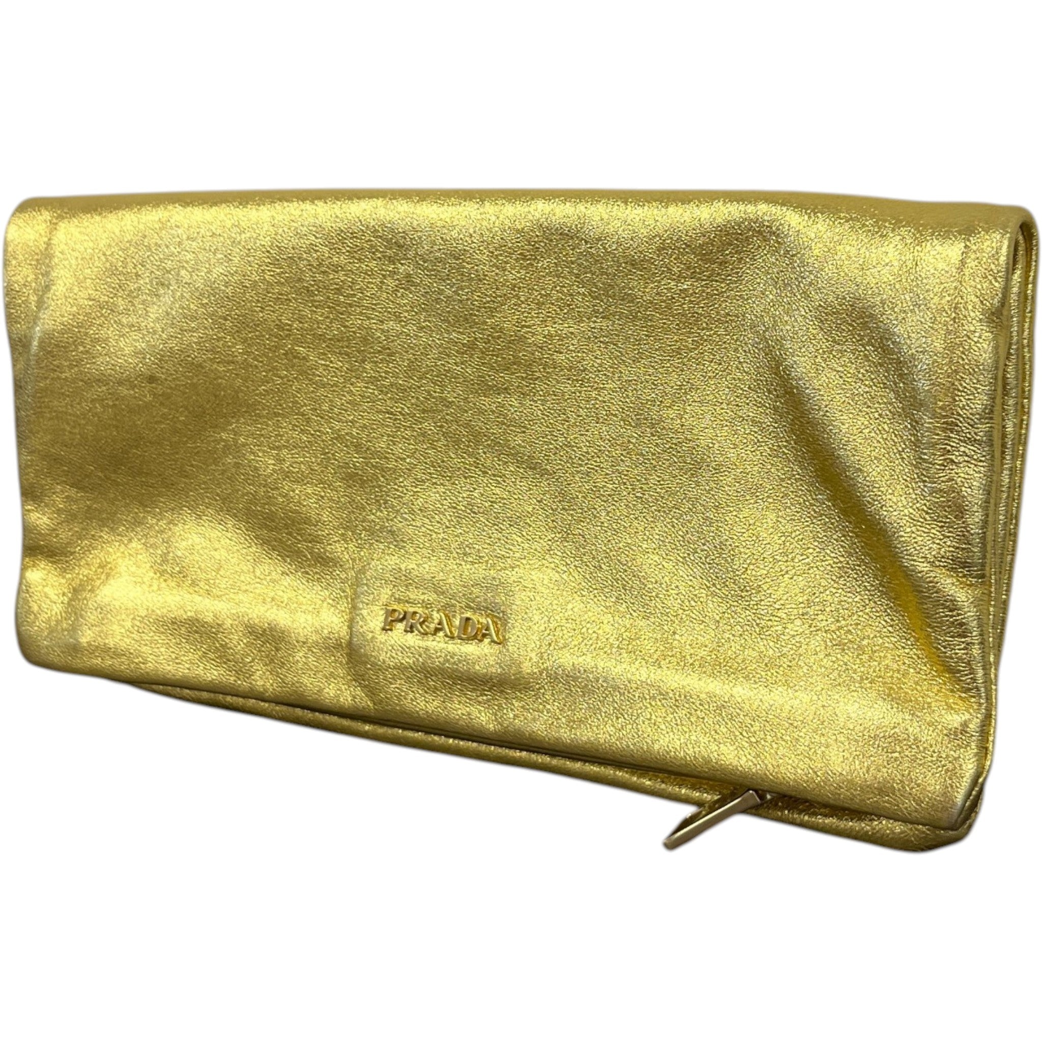 Women's Metallic Envelope Clutch Gold