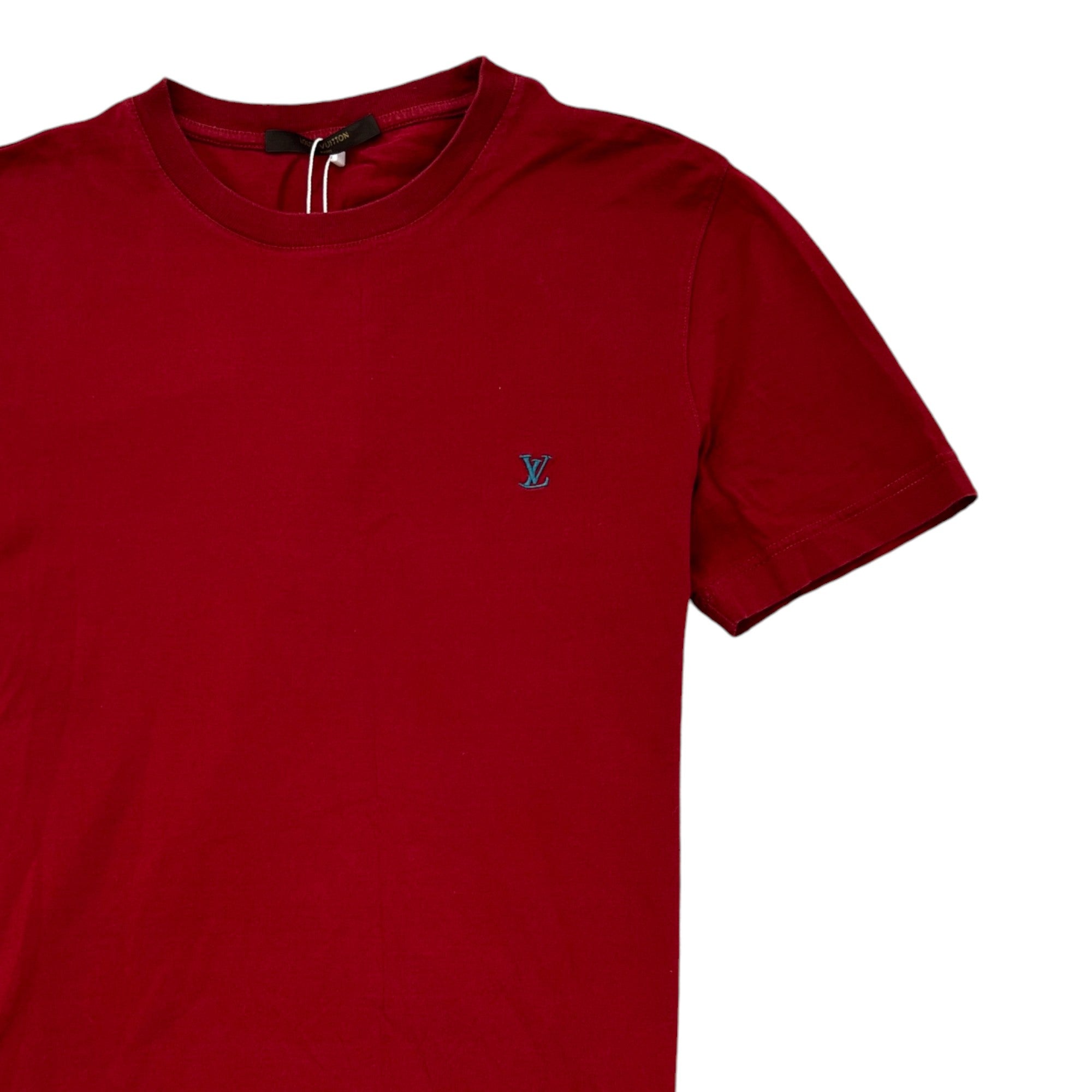 Men's Embroidered Logo T-Shirt Red Size S
