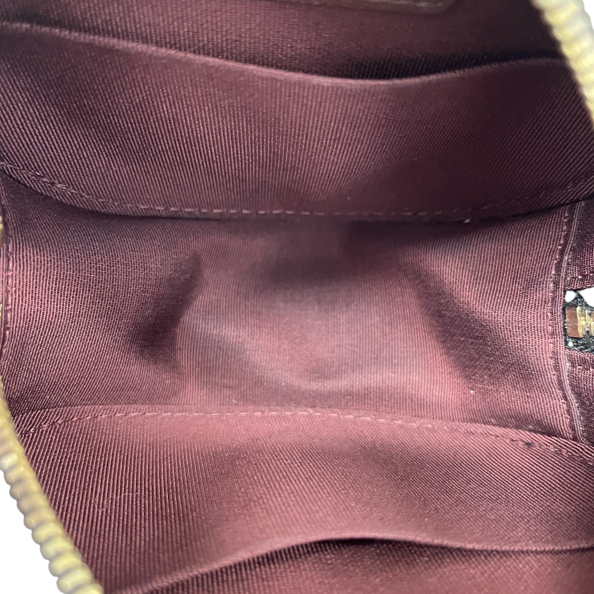 Women's Round Mini Lambskin Handbag Black