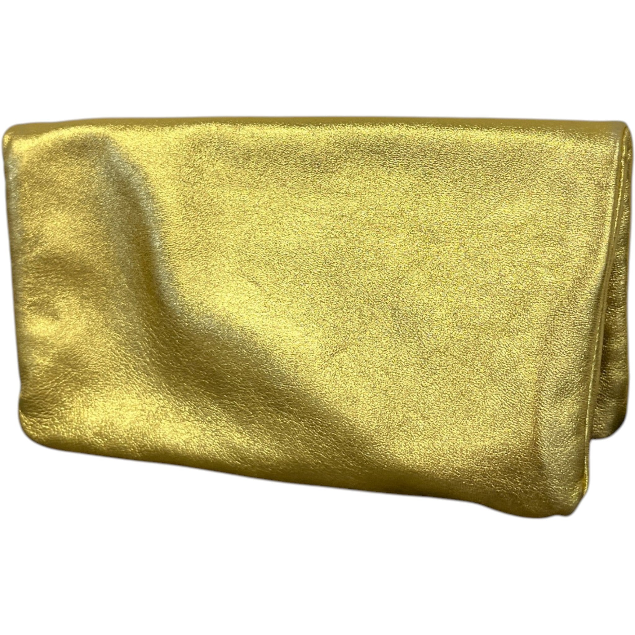 Women's Metallic Envelope Clutch Gold