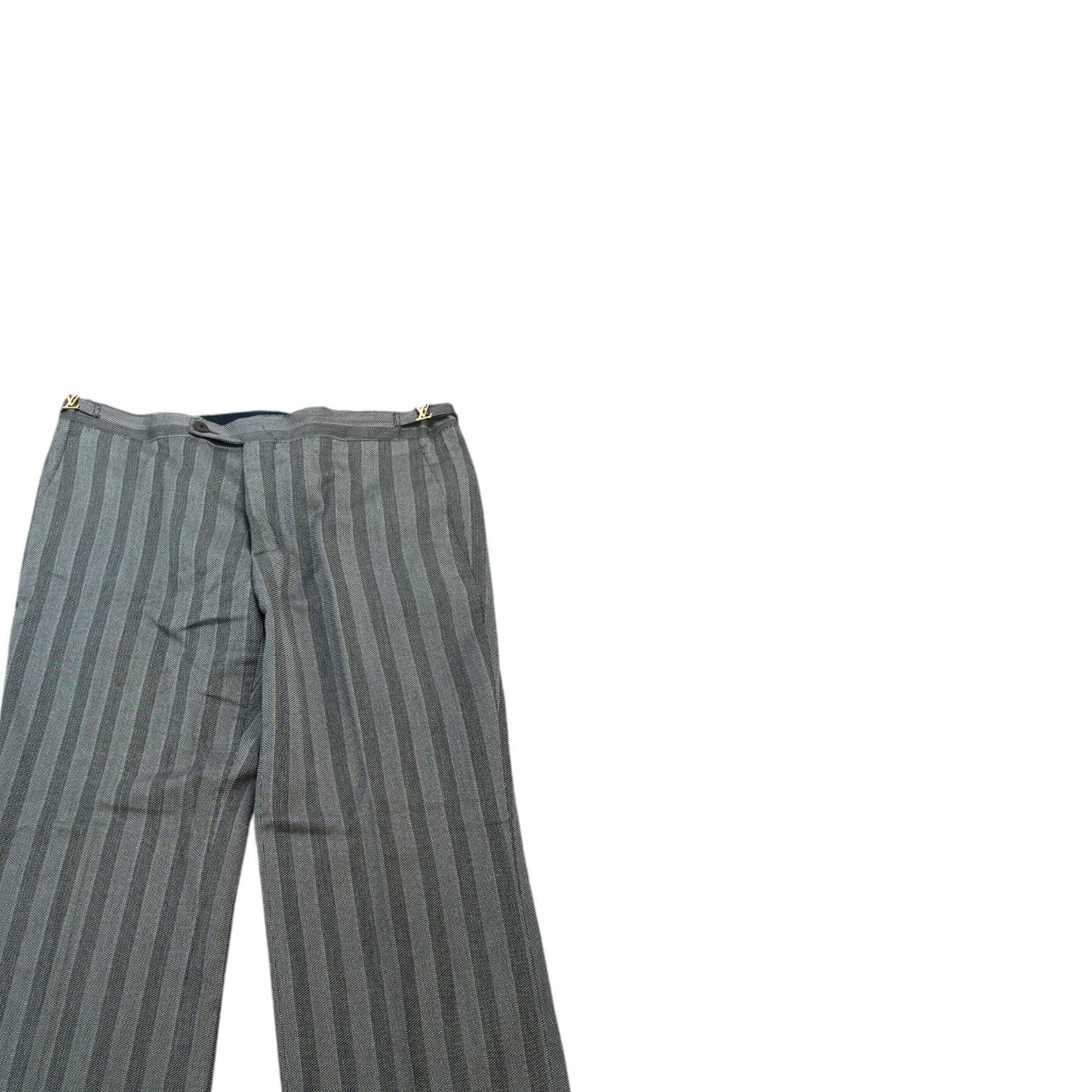 Men's Lv Striped Trousers Grey Size IT 44 / UK 28
