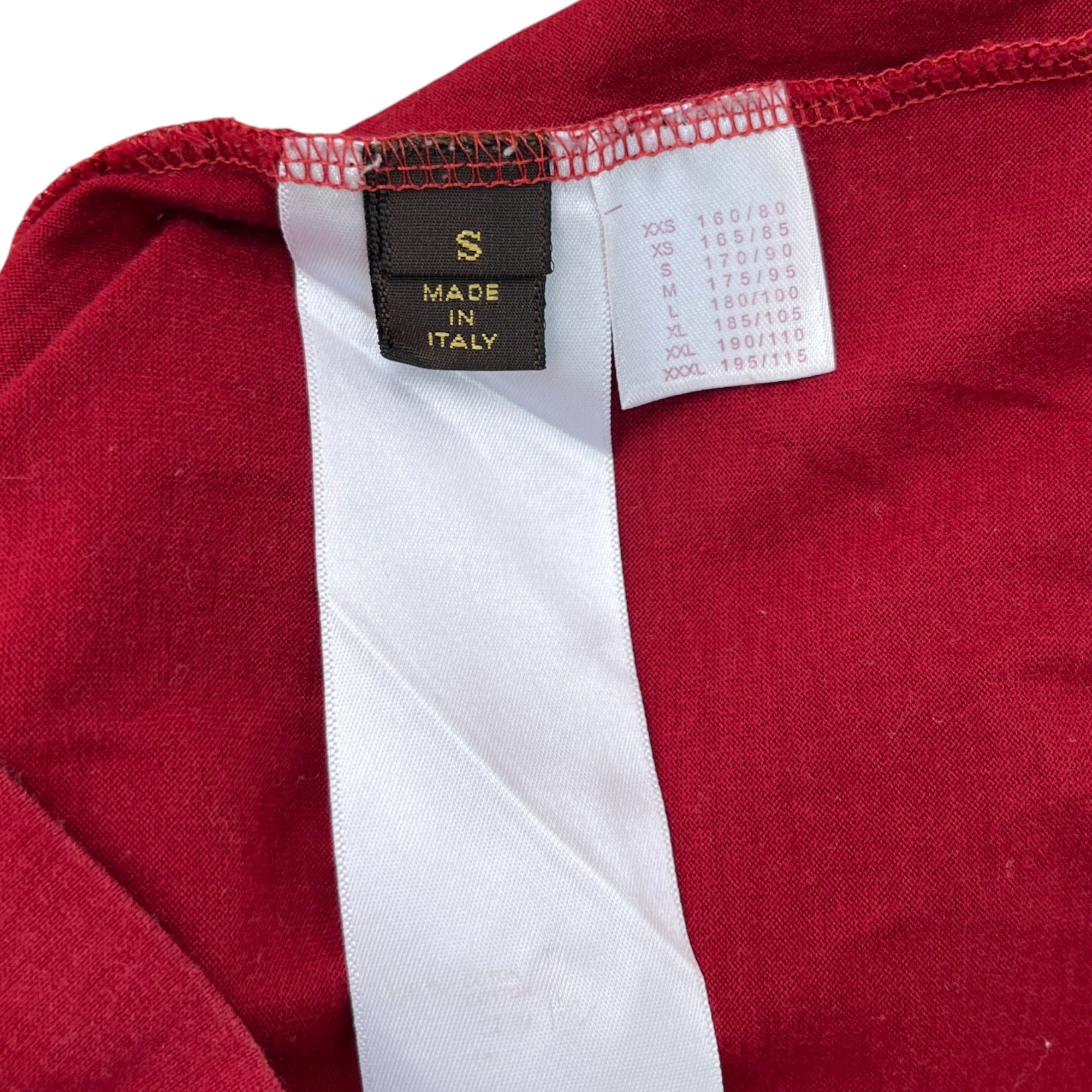 Men's Embroidered Logo T-Shirt Red Size S