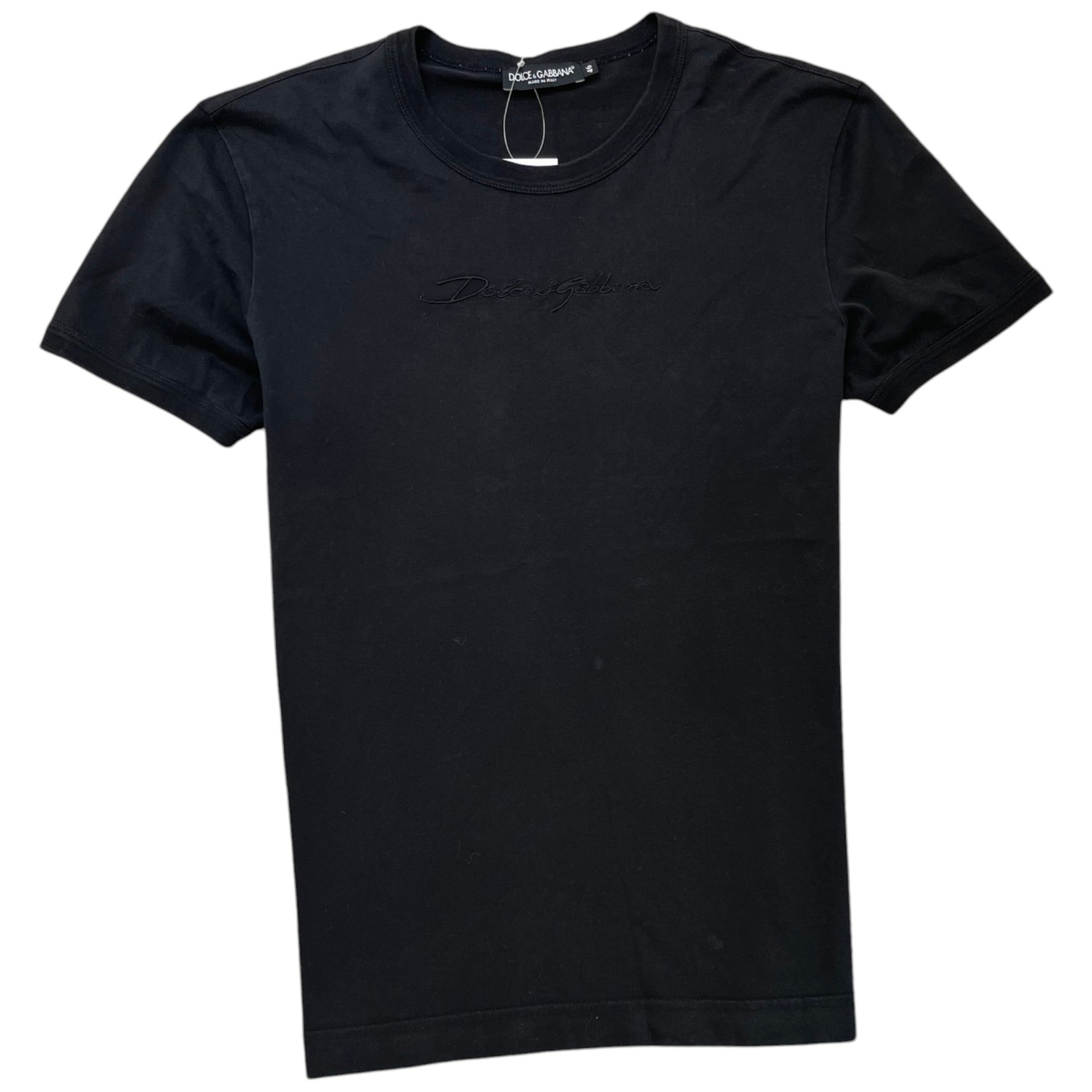 Men's Embroidered Logo T-Shirt Black Size IT 46 / UK S
